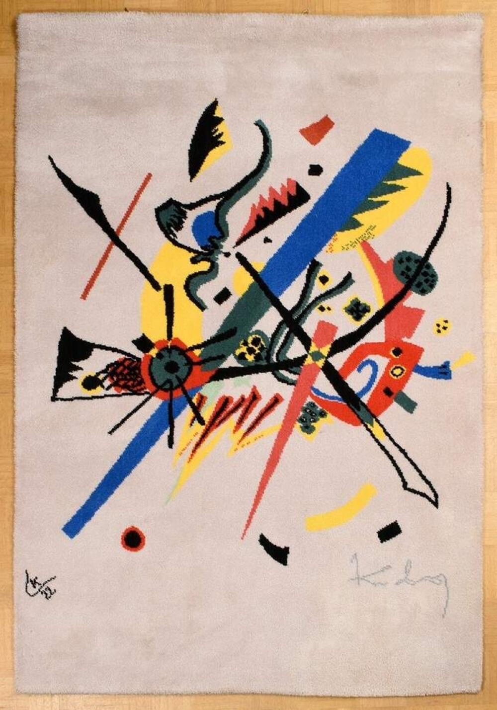 Kandinsky Wassily Denmark Ege Art Line Tappeto Design 1980’s
