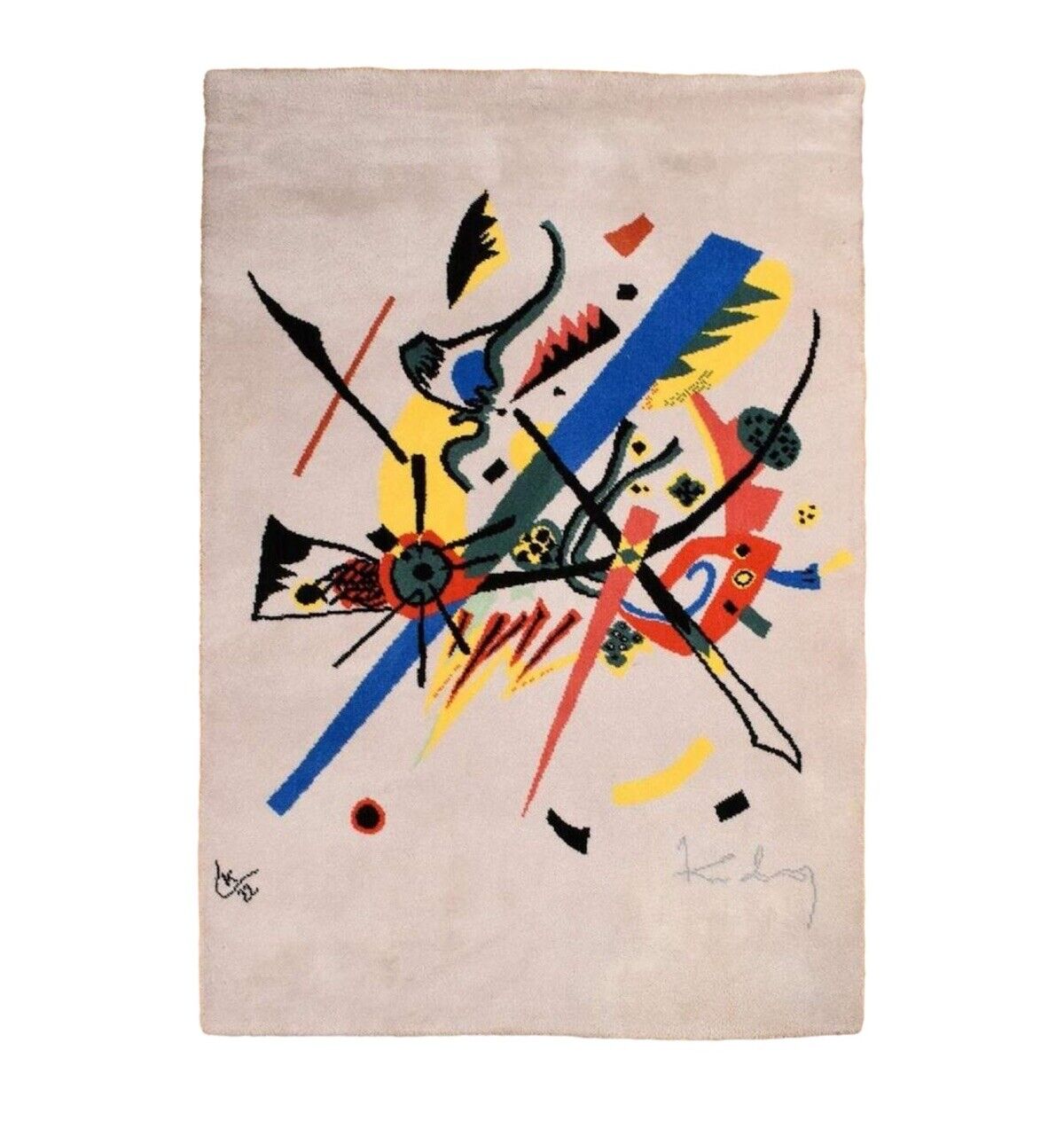 Kandinsky Wassily Denmark Ege Art Line Tappeto Design 1980’s