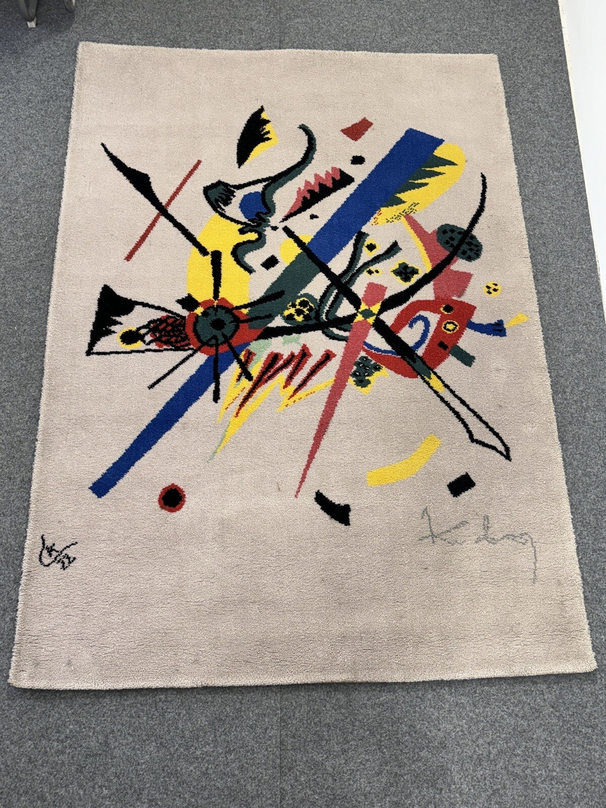 Kandinsky Wassily Denmark Ege Art Line Tappeto Design 1980’s