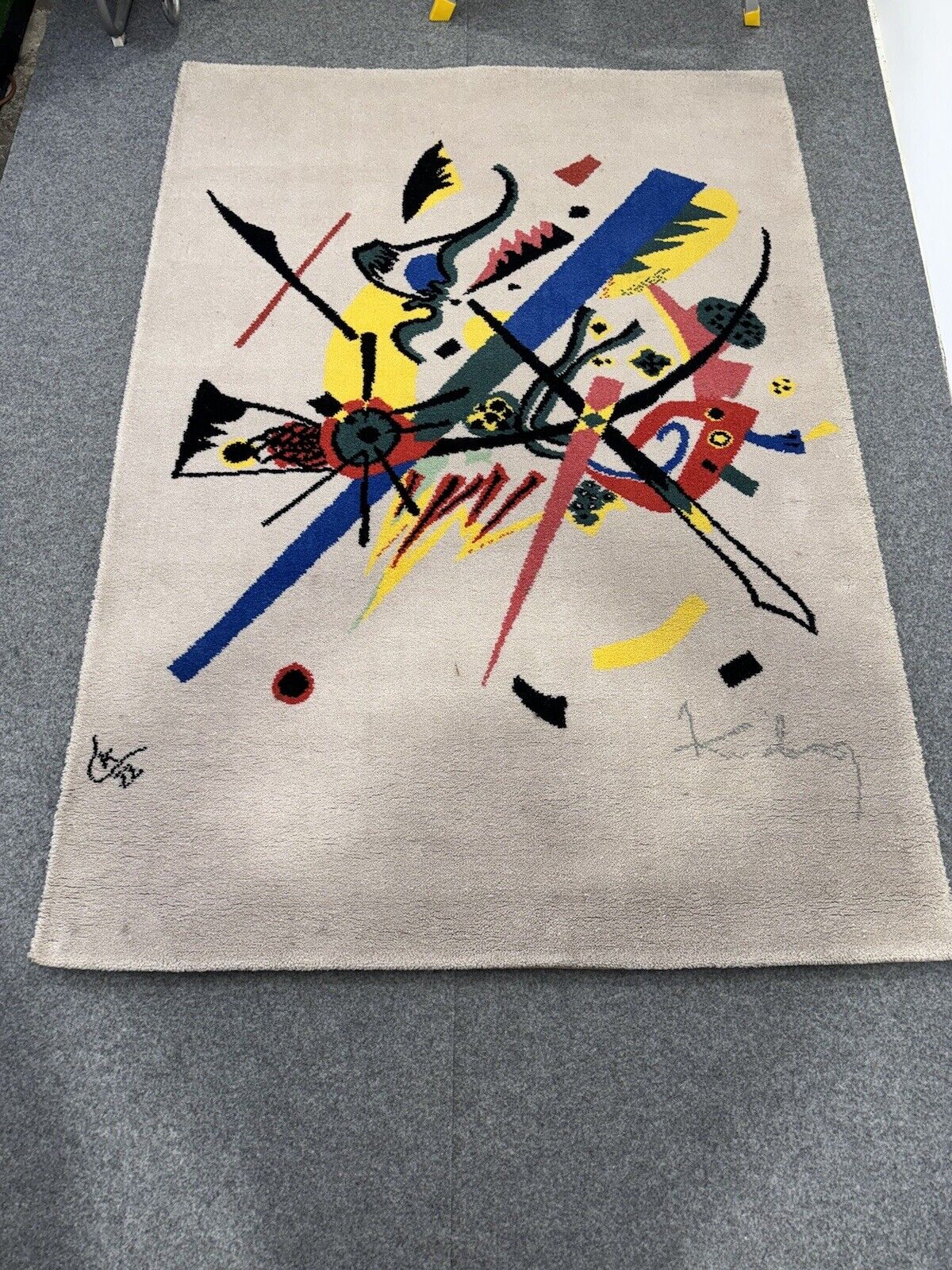 Kandinsky Wassily Denmark Ege Art Line Tappeto Design 1980’s