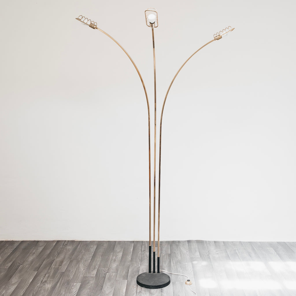 Romeo Rega Attr. Lampada Pavimento Hollywood Regency 1970’s Design Modernariato