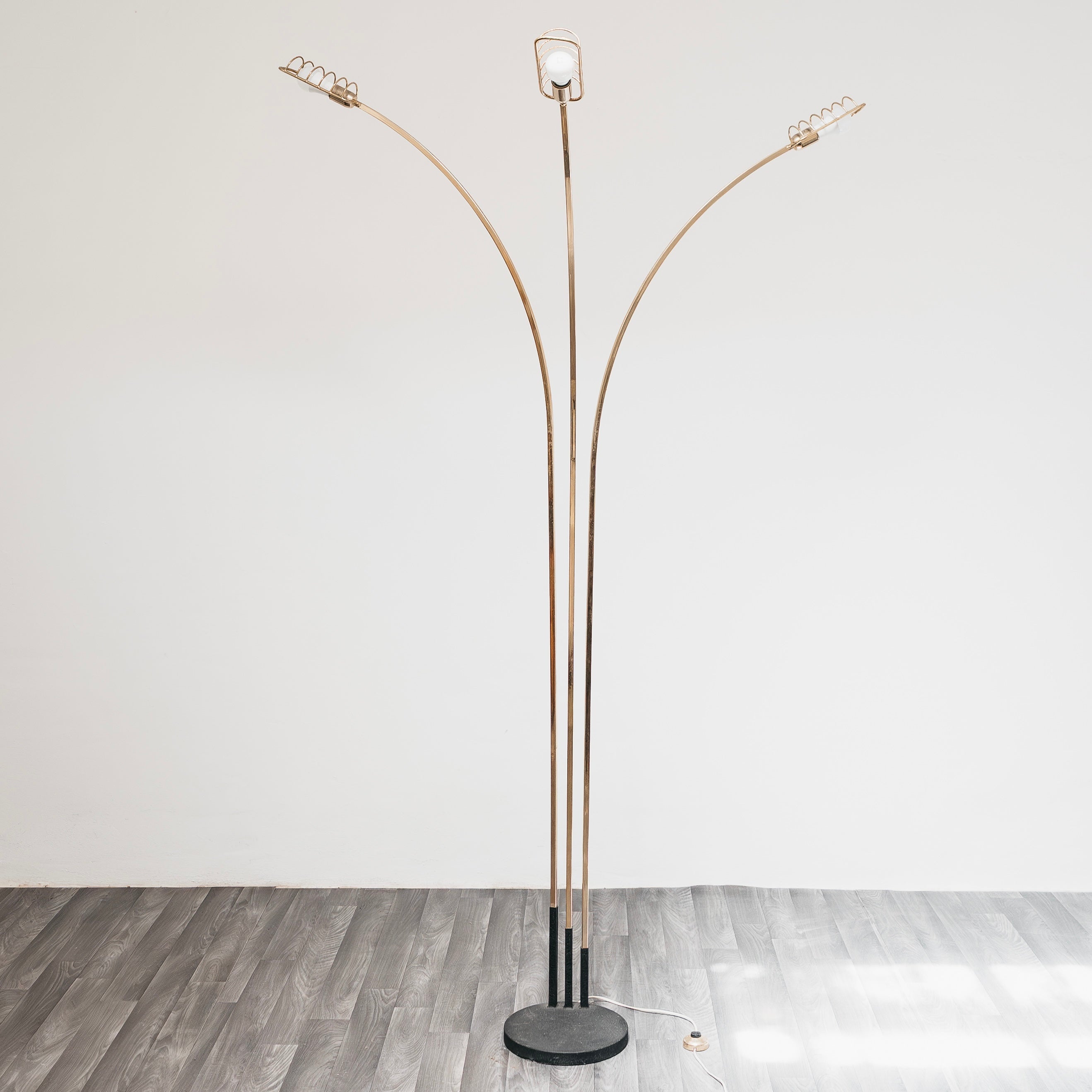 Romeo Rega Attr. Lampada Pavimento Hollywood Regency 1970’s Design Modernariato