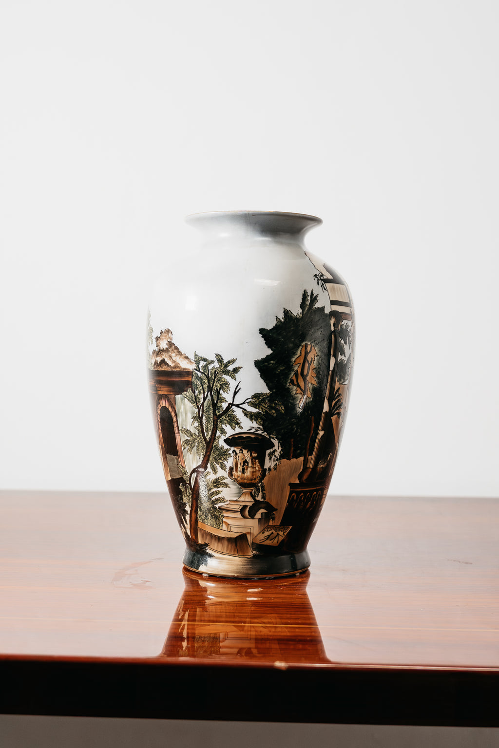Vaso Ceramica Decoro Vecchia Faenza Rarissimo Anni ‘60 Design Art