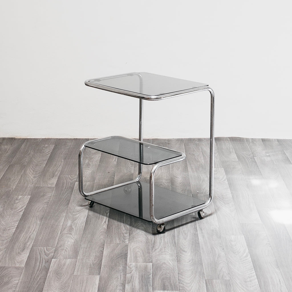 Carrello Portavivande Triplo Ripiano Anni 70 Acciaio Design Modernariato