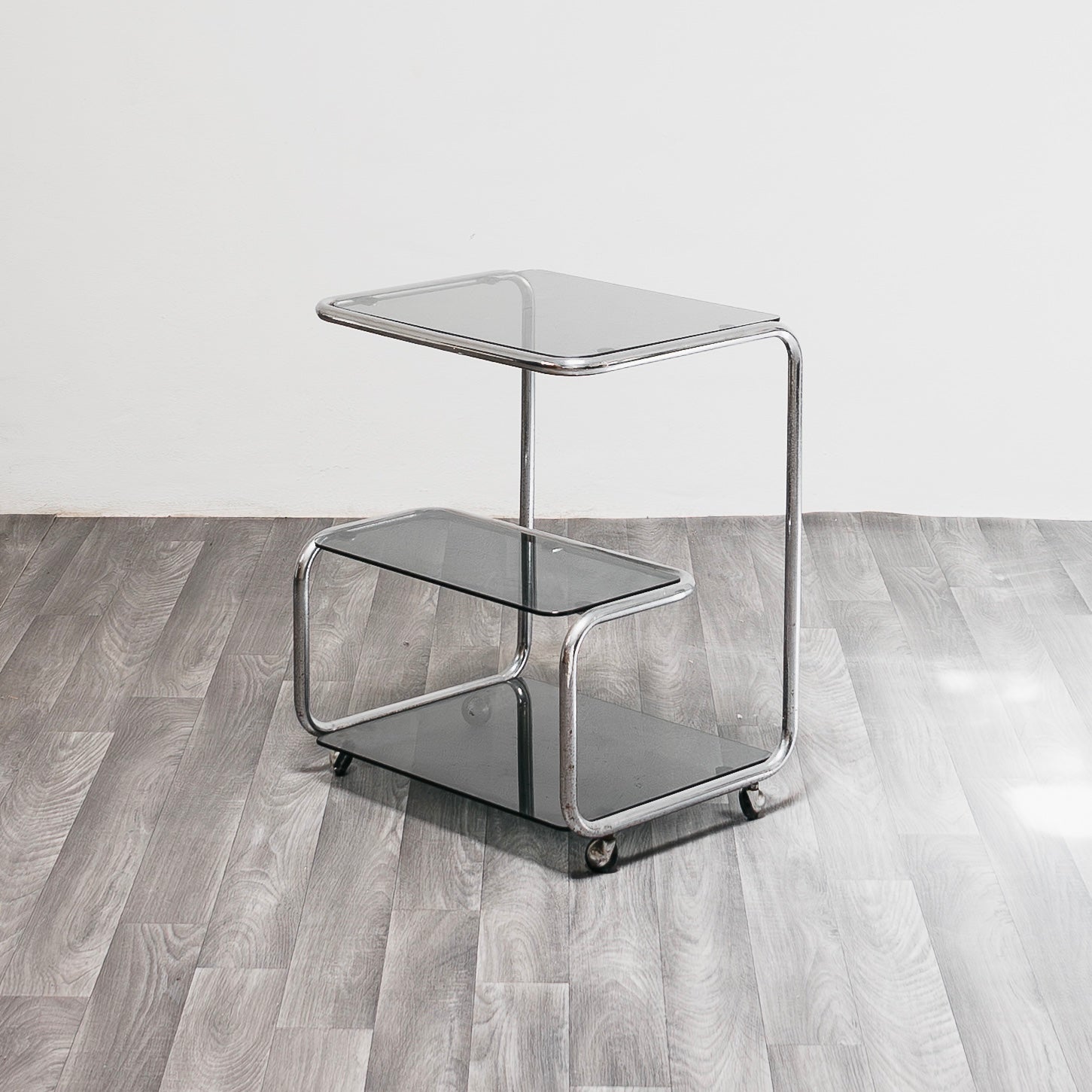 Carrello Portavivande Triplo Ripiano Anni 70 Acciaio Design Modernariato