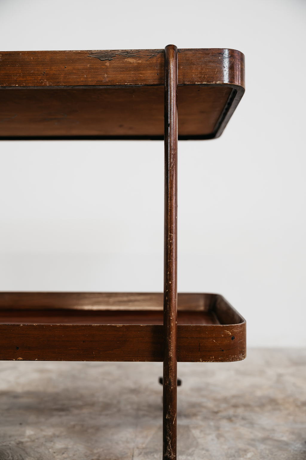 Carrello Portavivande In Legno Rustico 1950’s Mid Century Design