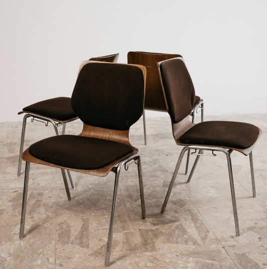 Carlo Ratti Style Set Da Pranzo 4 Sedie Design Modernariato Anni ‘70