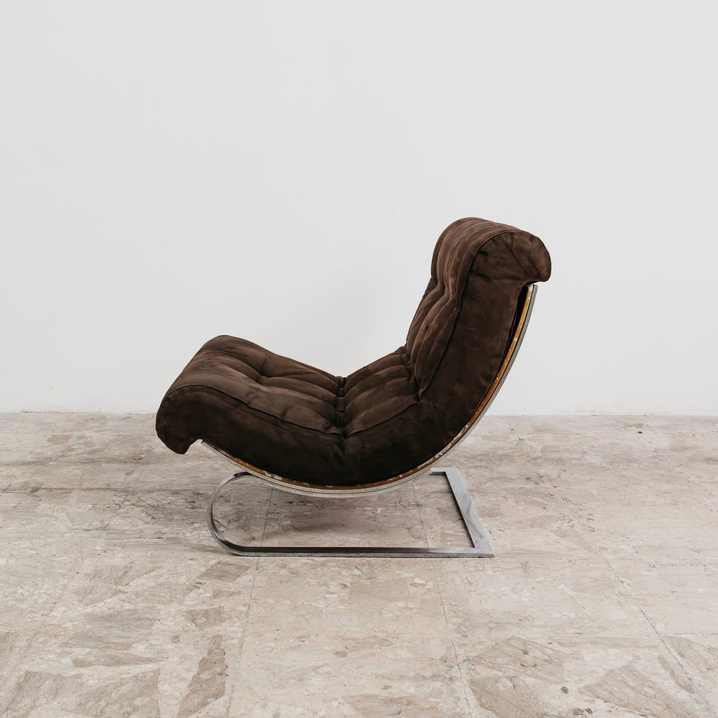 Renato Balestra Cinova 1973 Poltrona Design Acciaio Cromato Modernariato