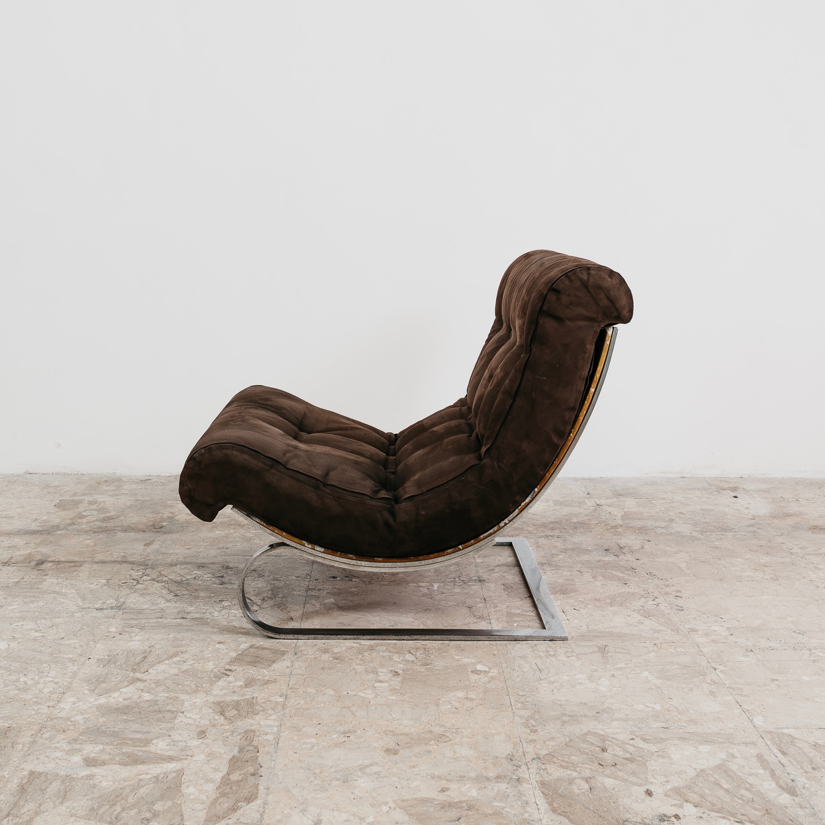 Renato Balestra Cinova 1973 Poltrona Design Acciaio Cromato Modernariato