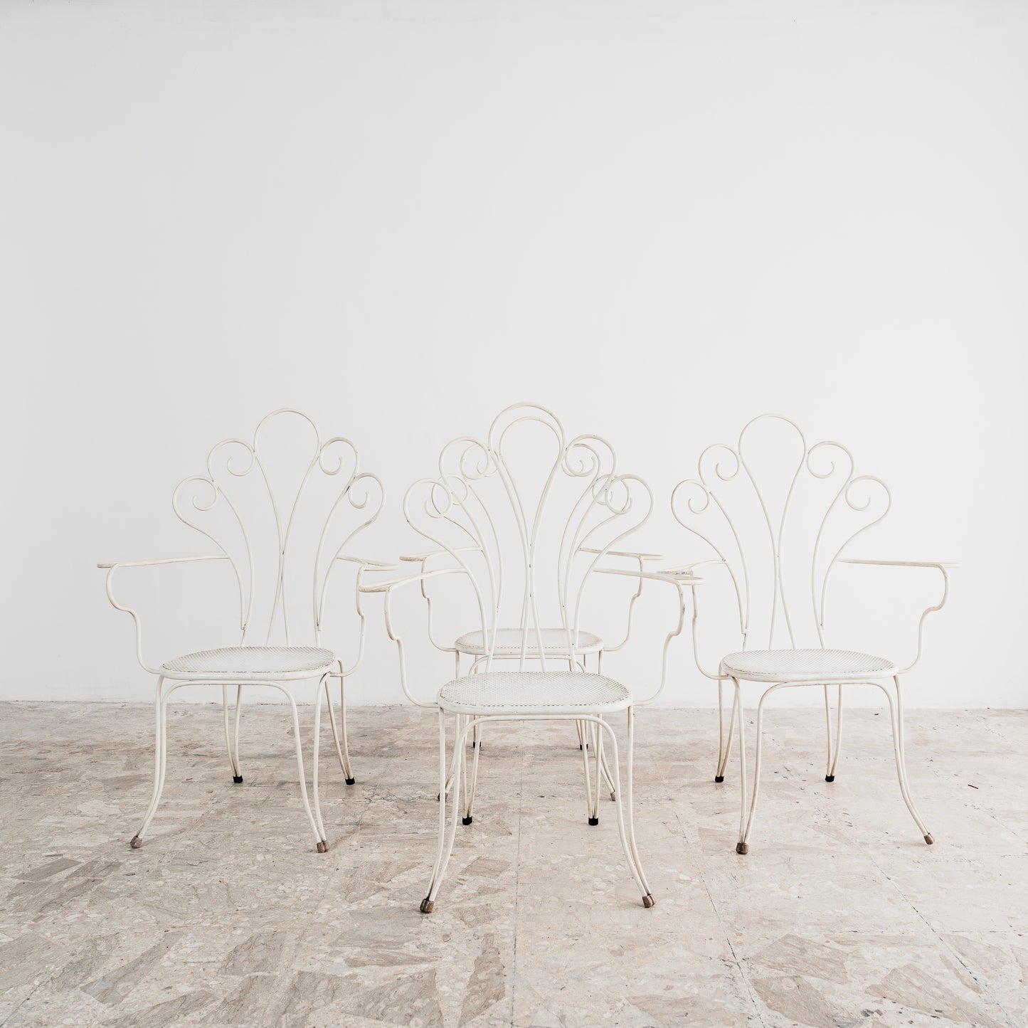 Lio Carminati Sedie Da Giardino 4 Pz Design Anni 50 Modernariato