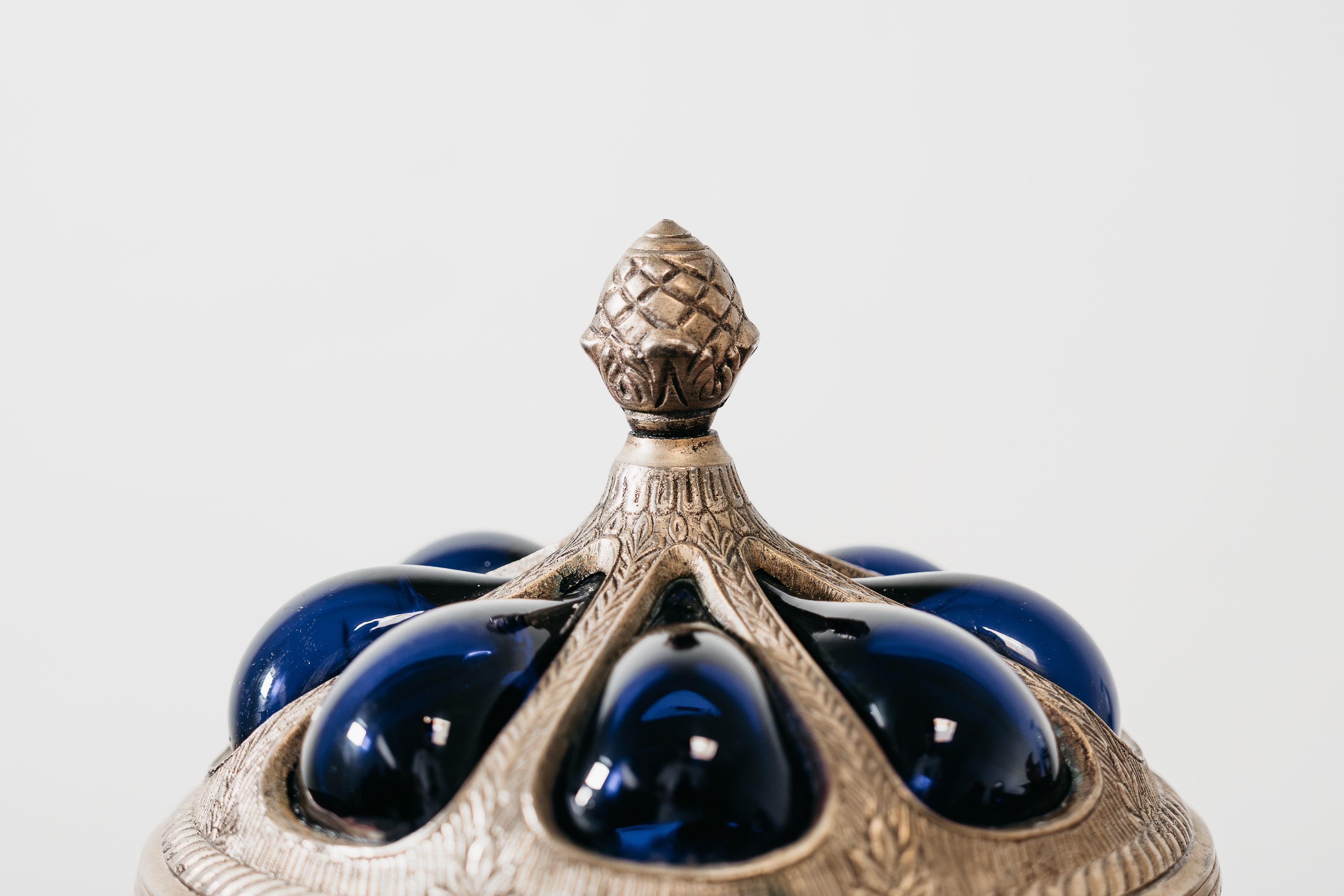 Centrotavola Large Royal Sheffield Collection Blue Service Jar 1950’s Vintage