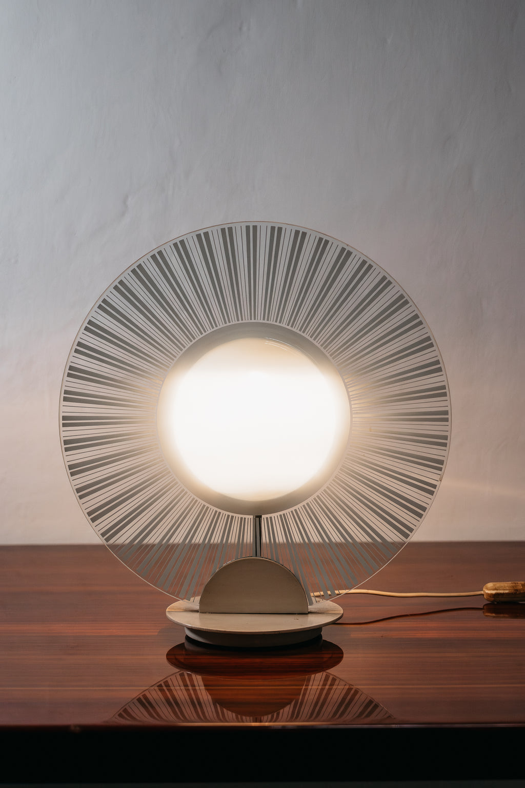 Lampada Di Design Postmoderno in Vetro Anni 80 Vintage