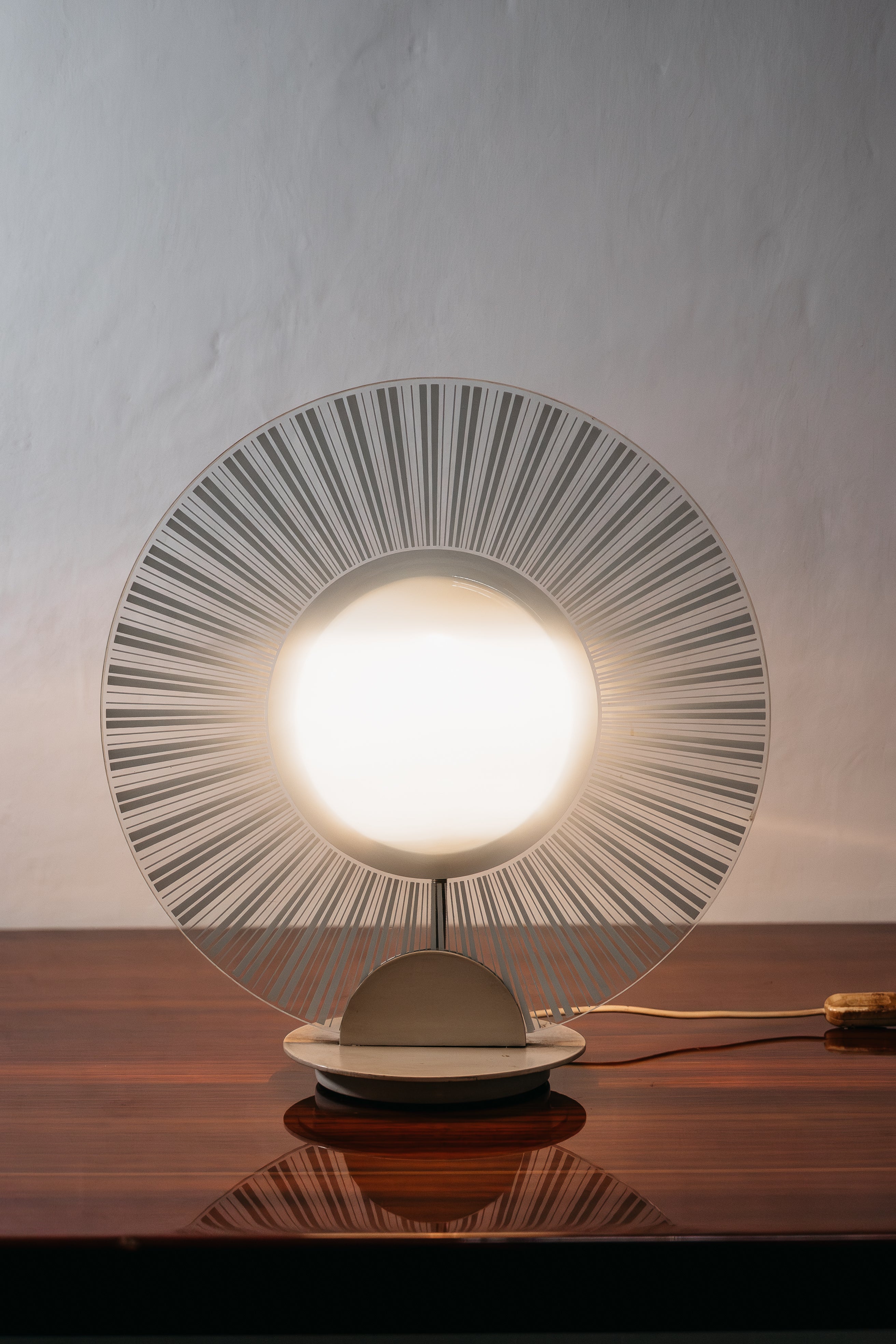 Lampada Di Design Postmoderno in Vetro Anni 80 Vintage