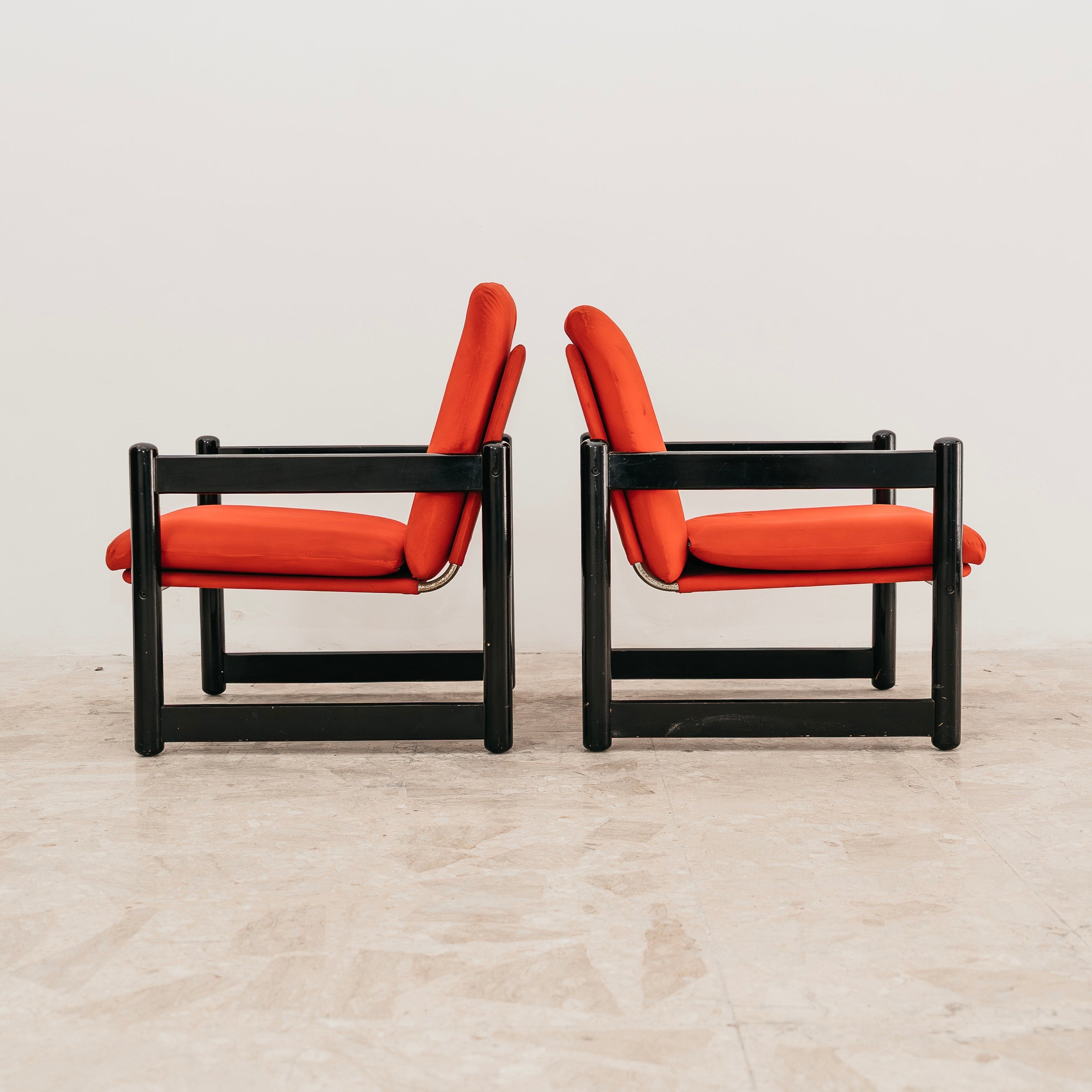 Coppia Di Poltrone Schirolli Mod. Pierrot Design Anni ‘80 Modernariato