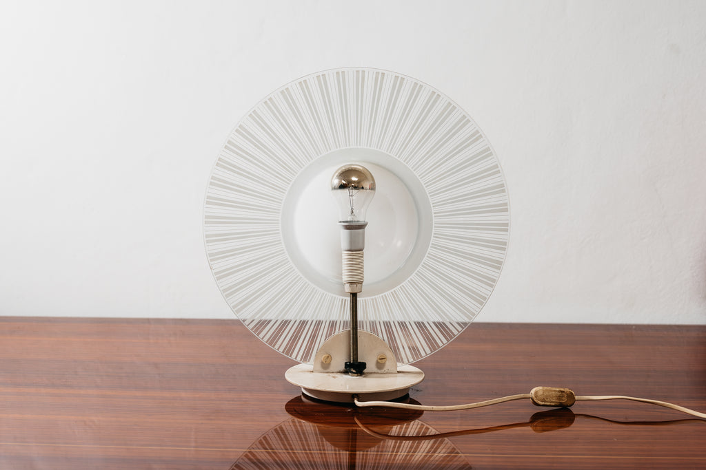 Lampada Di Design Postmoderno in Vetro Anni 80 Vintage