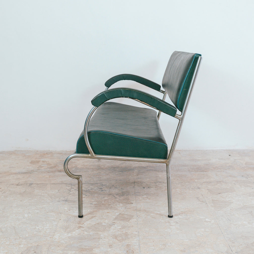 Divanetto Bauhaus Cantilever Anni ‘40 In Acciaio Tubolare Design Modernariato