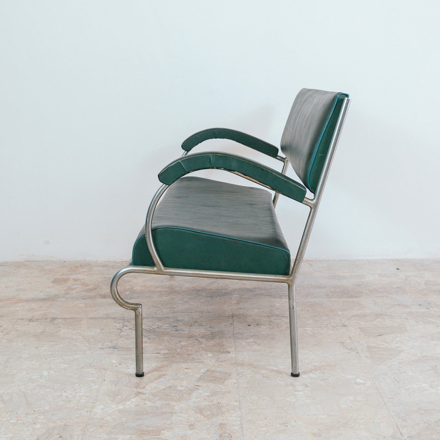 Divanetto Bauhaus Cantilever Anni ‘40 In Acciaio Tubolare Design Modernariato