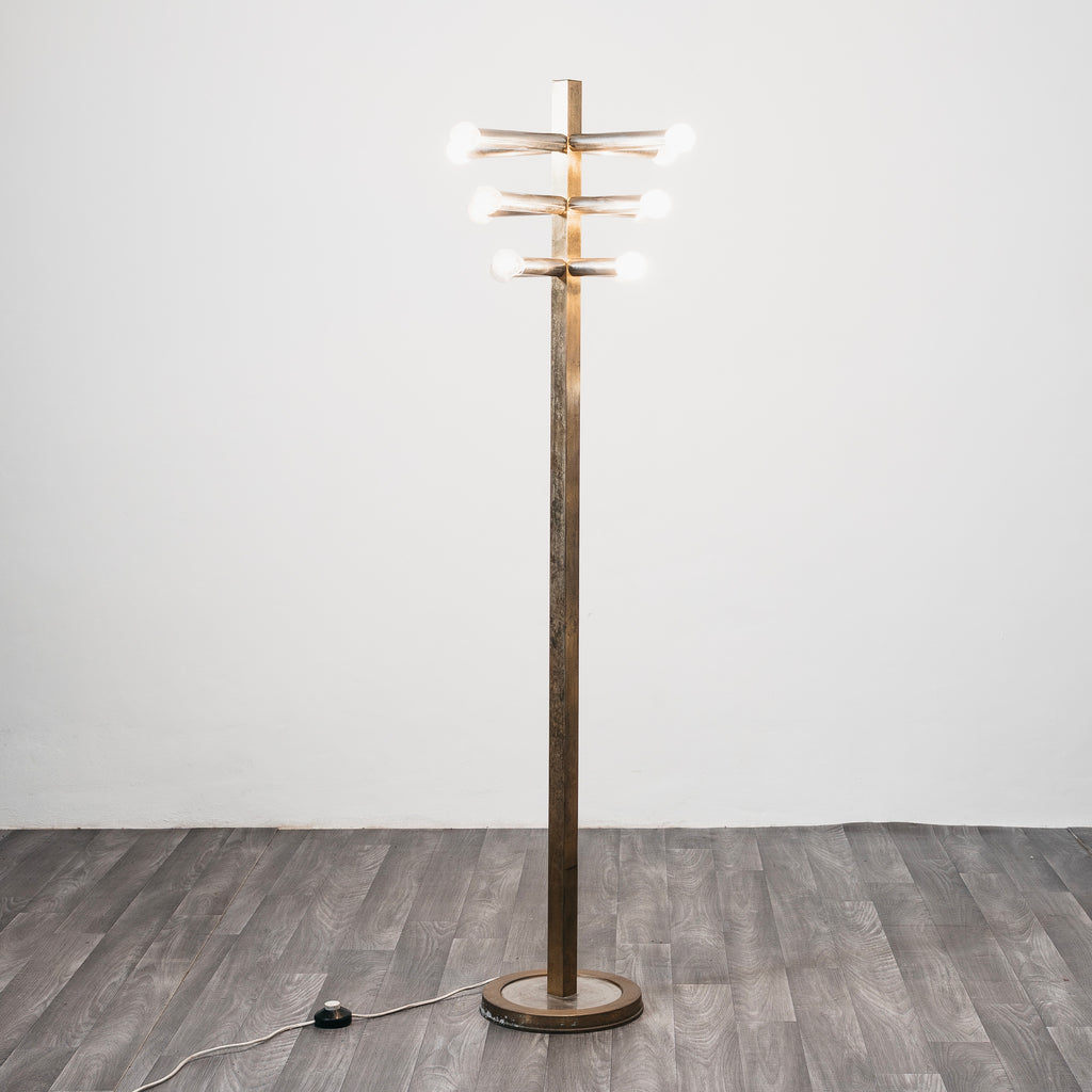 Lampada Da Pavimento Hollywood Regency Design 1970’s