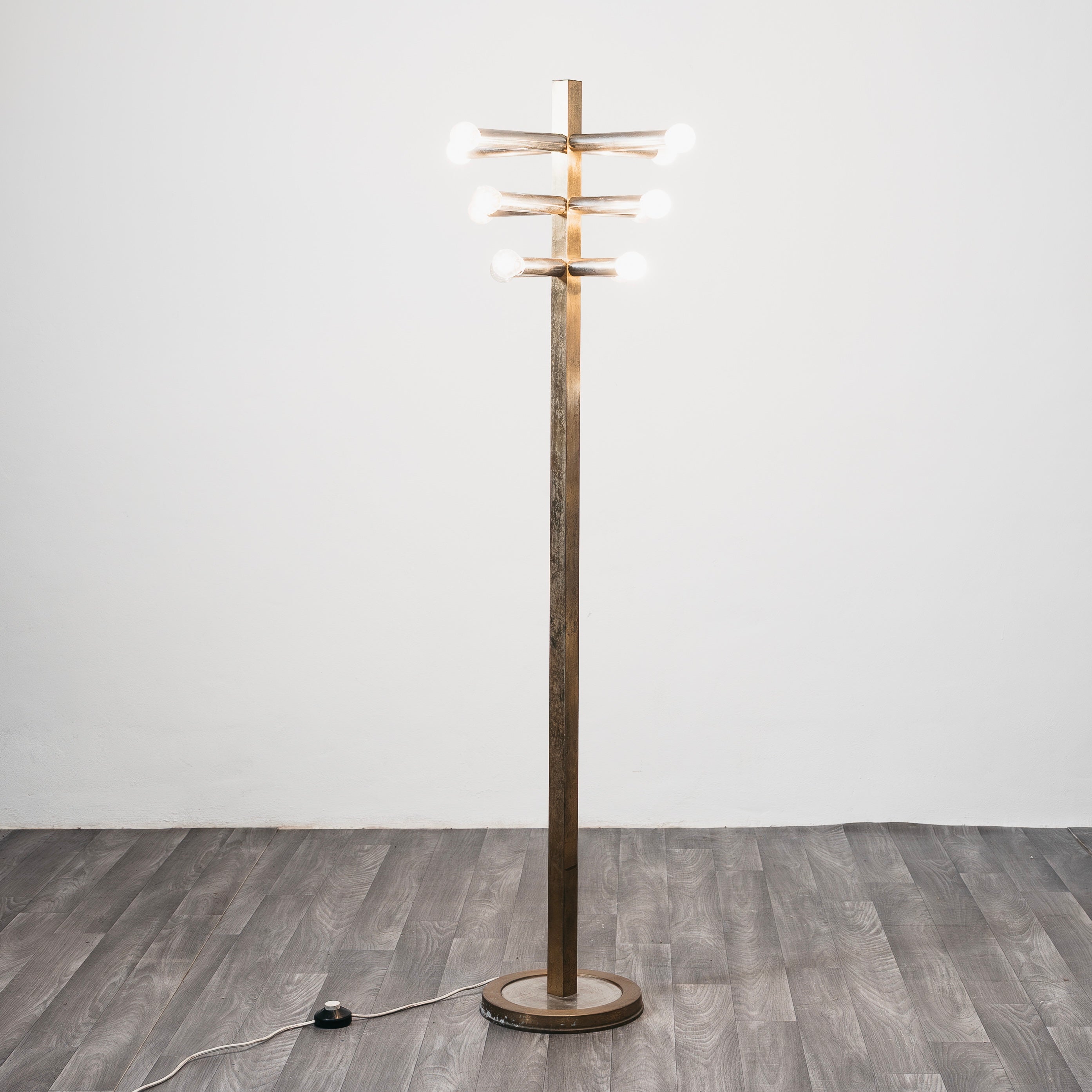 Lampada Da Pavimento Hollywood Regency Design 1970’s