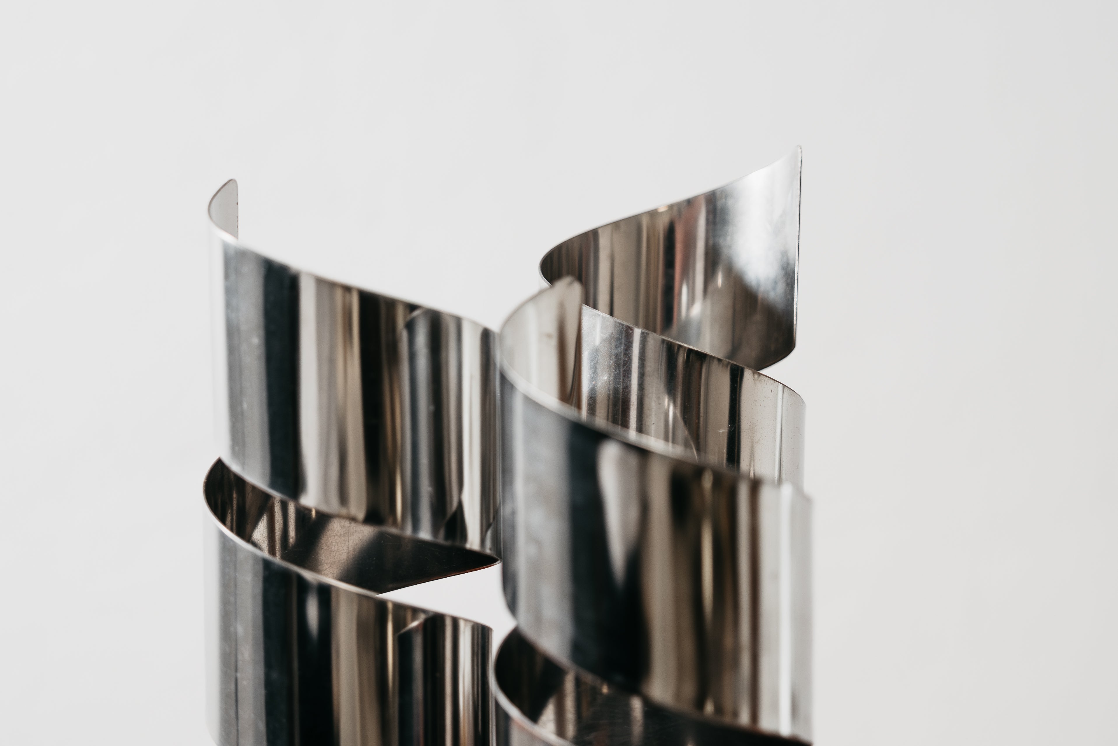 Lampada Da Tavolo Design Acciaio Cromato Spirale LAMA Italy Anni ‘70