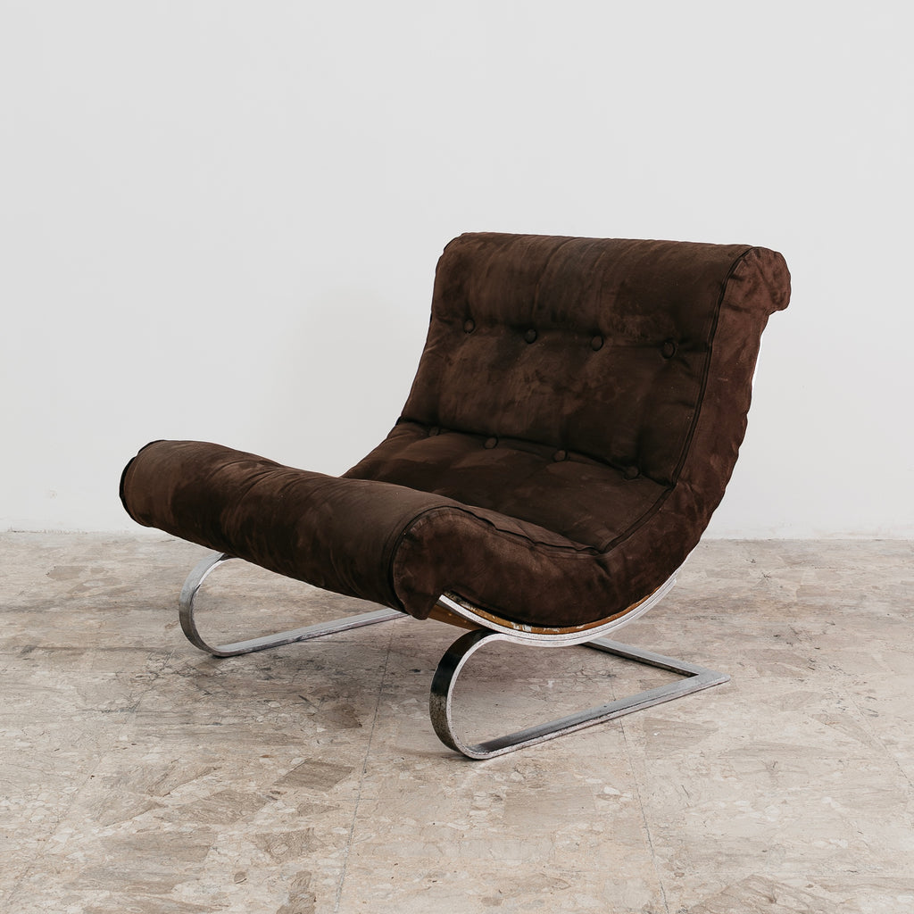Renato Balestra Cinova 1973 Poltrona Design Acciaio Cromato Modernariato