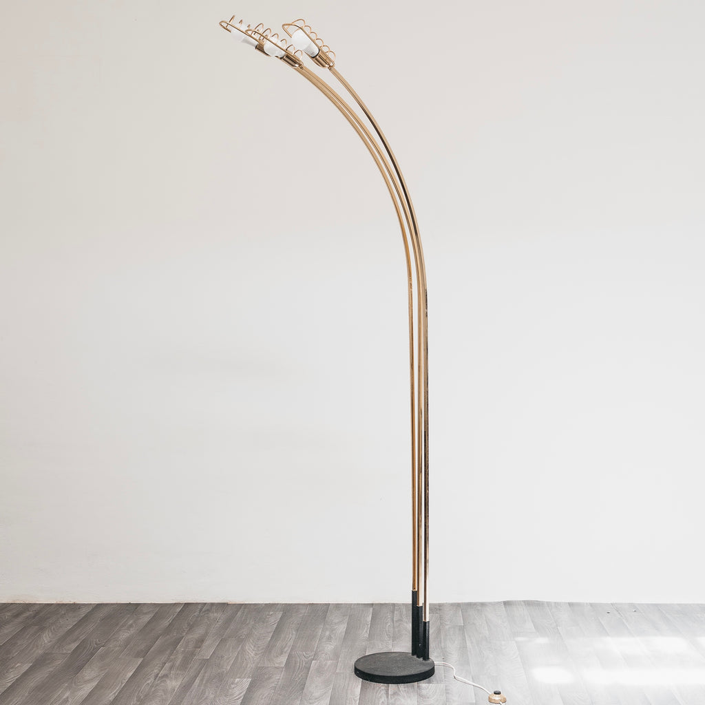 Romeo Rega Attr. Lampada Pavimento Hollywood Regency 1970’s Design Modernariato