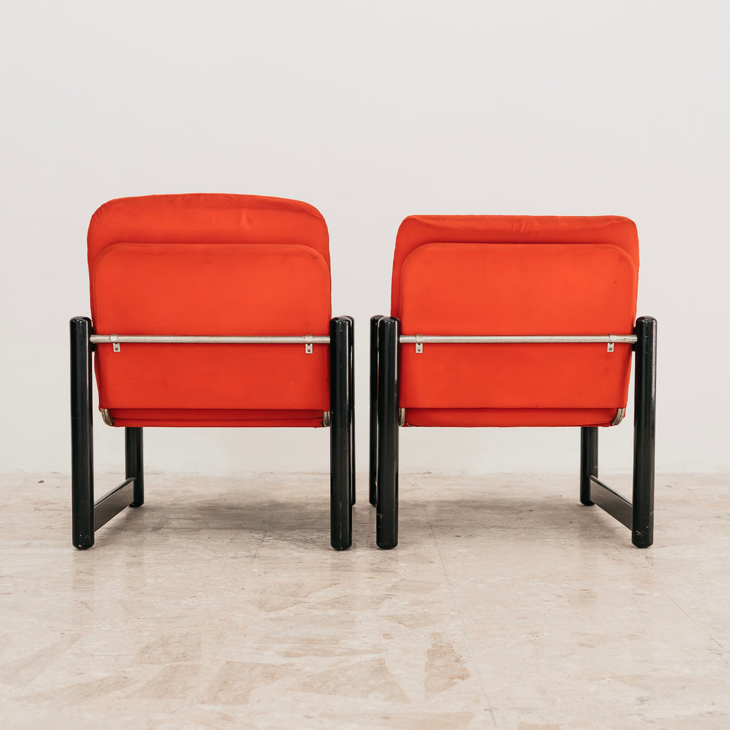 Coppia Di Poltrone Schirolli Mod. Pierrot Design Anni ‘80 Modernariato