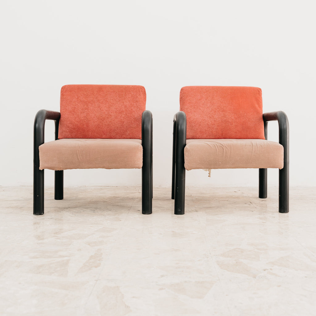Coppia Di Poltrone Postmoderne Memphis Style Anni ‘80 Design Modernariato