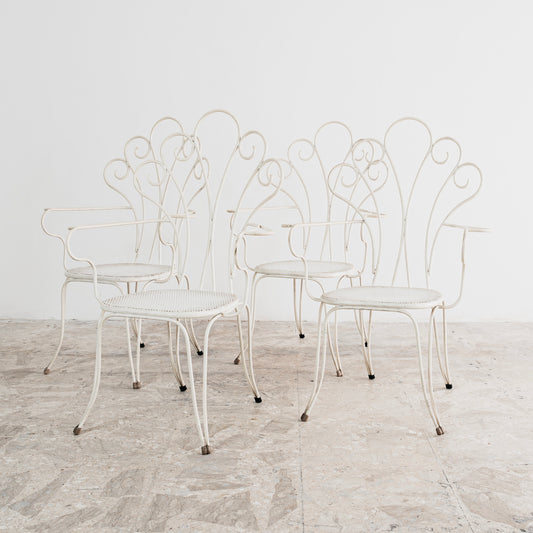 Lio Carminati Sedie Da Giardino 4 Pz Design Anni 50 Modernariato
