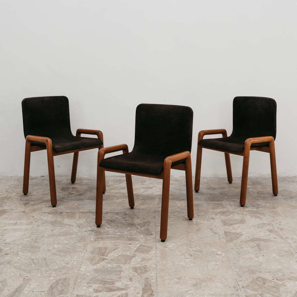 Guido Faleschini I4 Mariani 3 Sedie Mod. Dilos Design 1970’s Modernariato