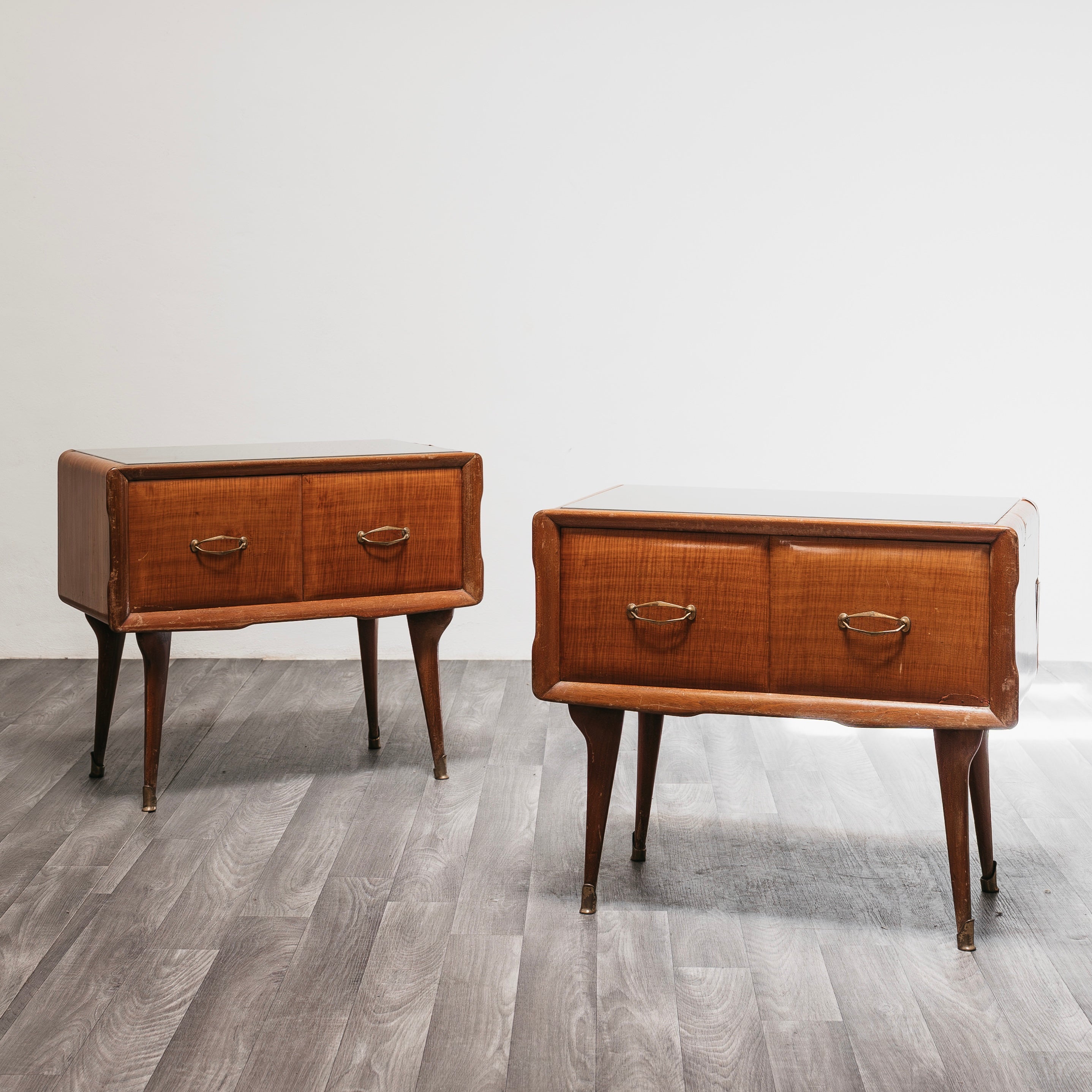Coppia Di Comodini Gio Ponti Style Mid-Century 1950’s Modernariato Design