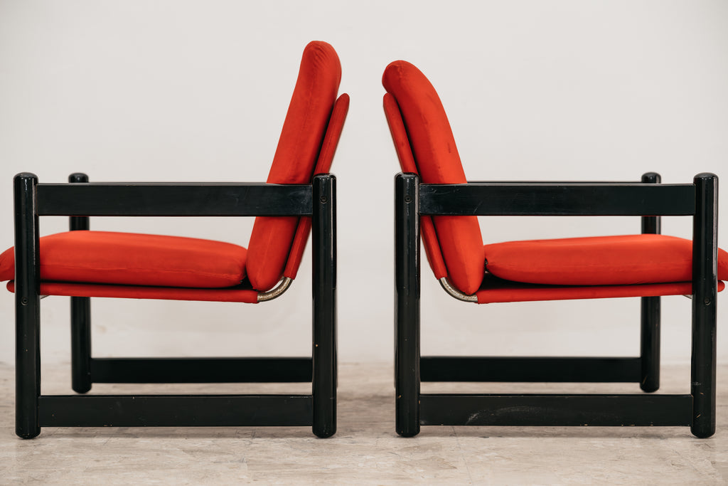 Coppia Di Poltrone Schirolli Mod. Pierrot Design Anni ‘80 Modernariato
