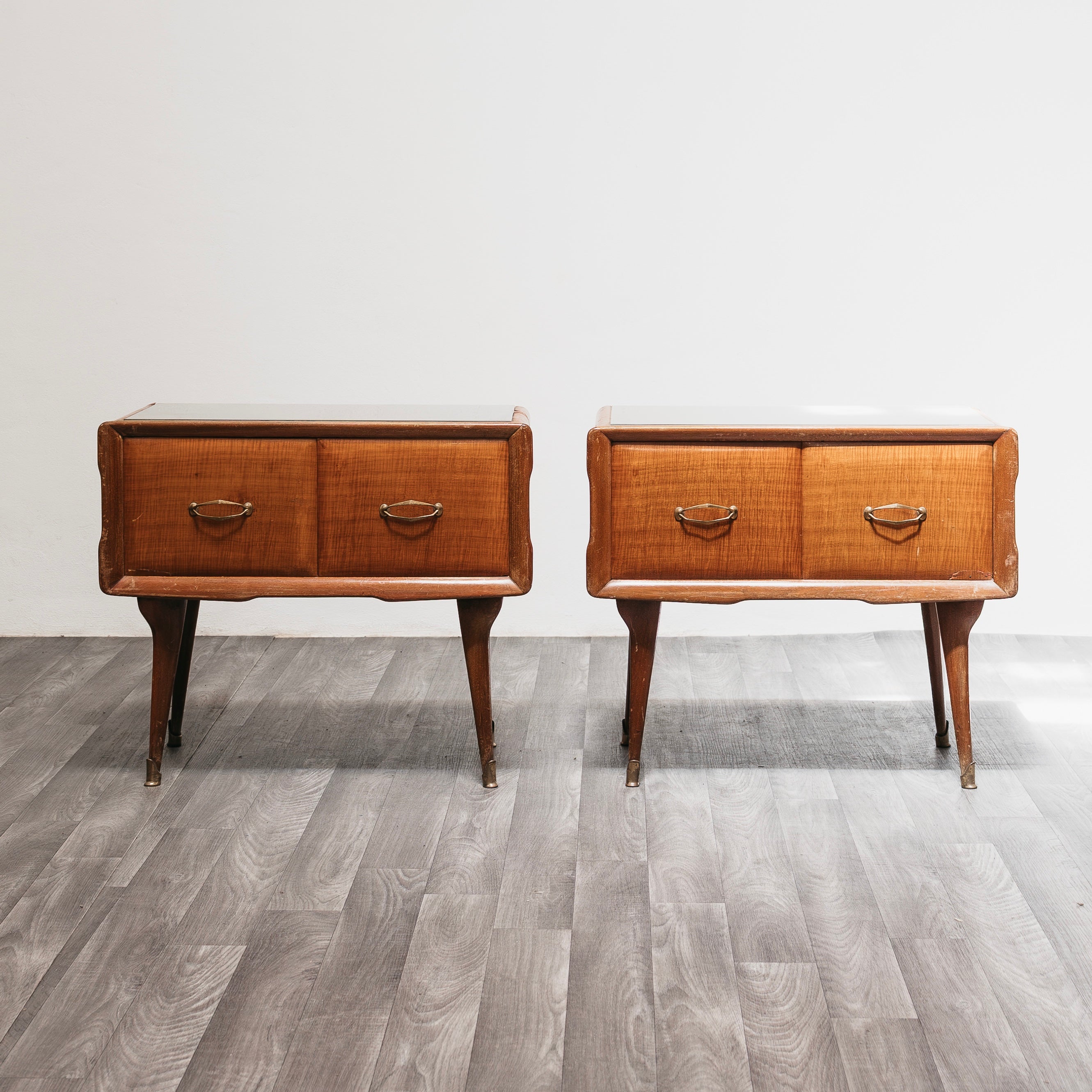 Coppia Di Comodini Gio Ponti Style Mid-Century 1950’s Modernariato Design
