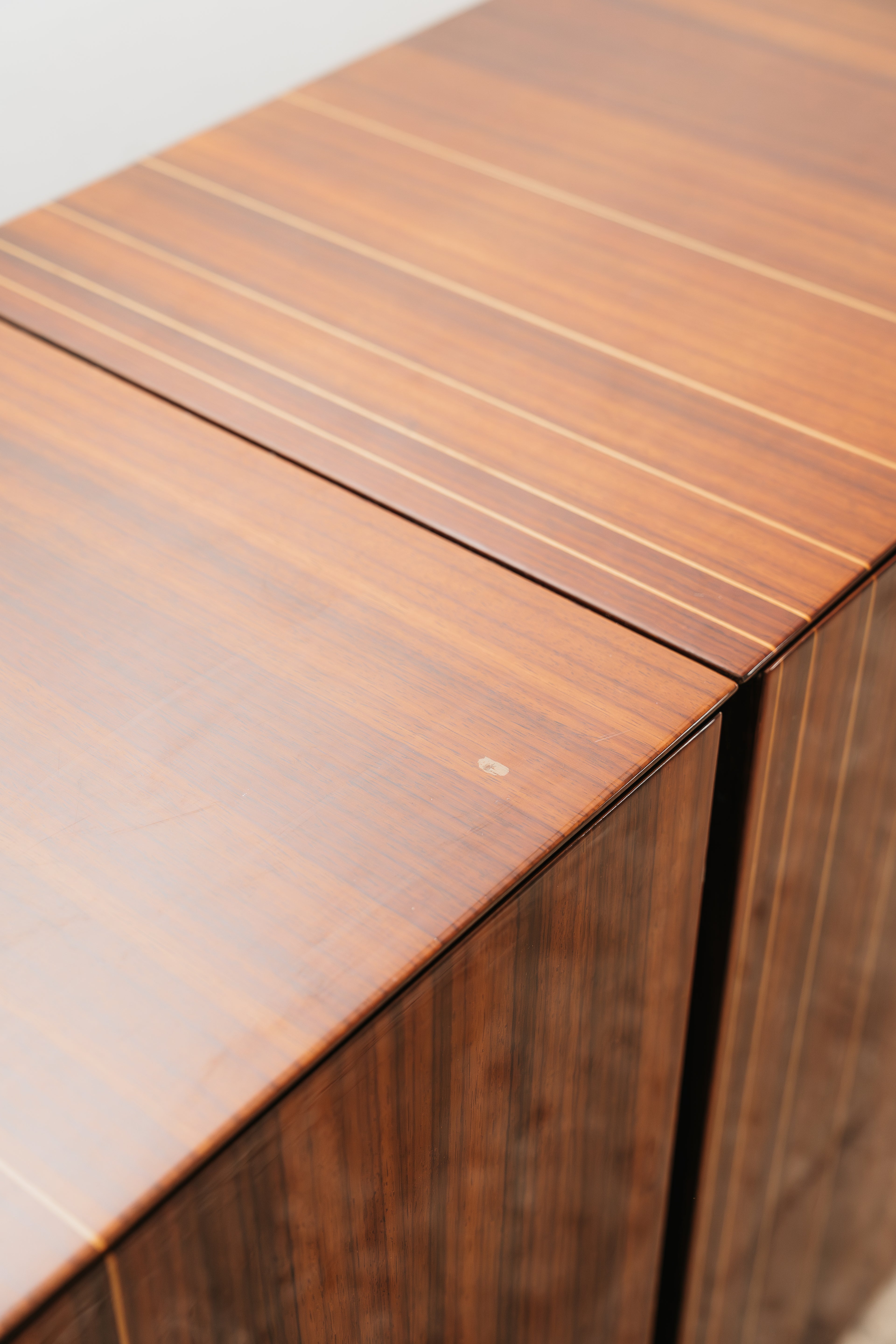 Credenza In Palissandro Monumentale Zebrawood Lacquered Mid-Century Design 1970