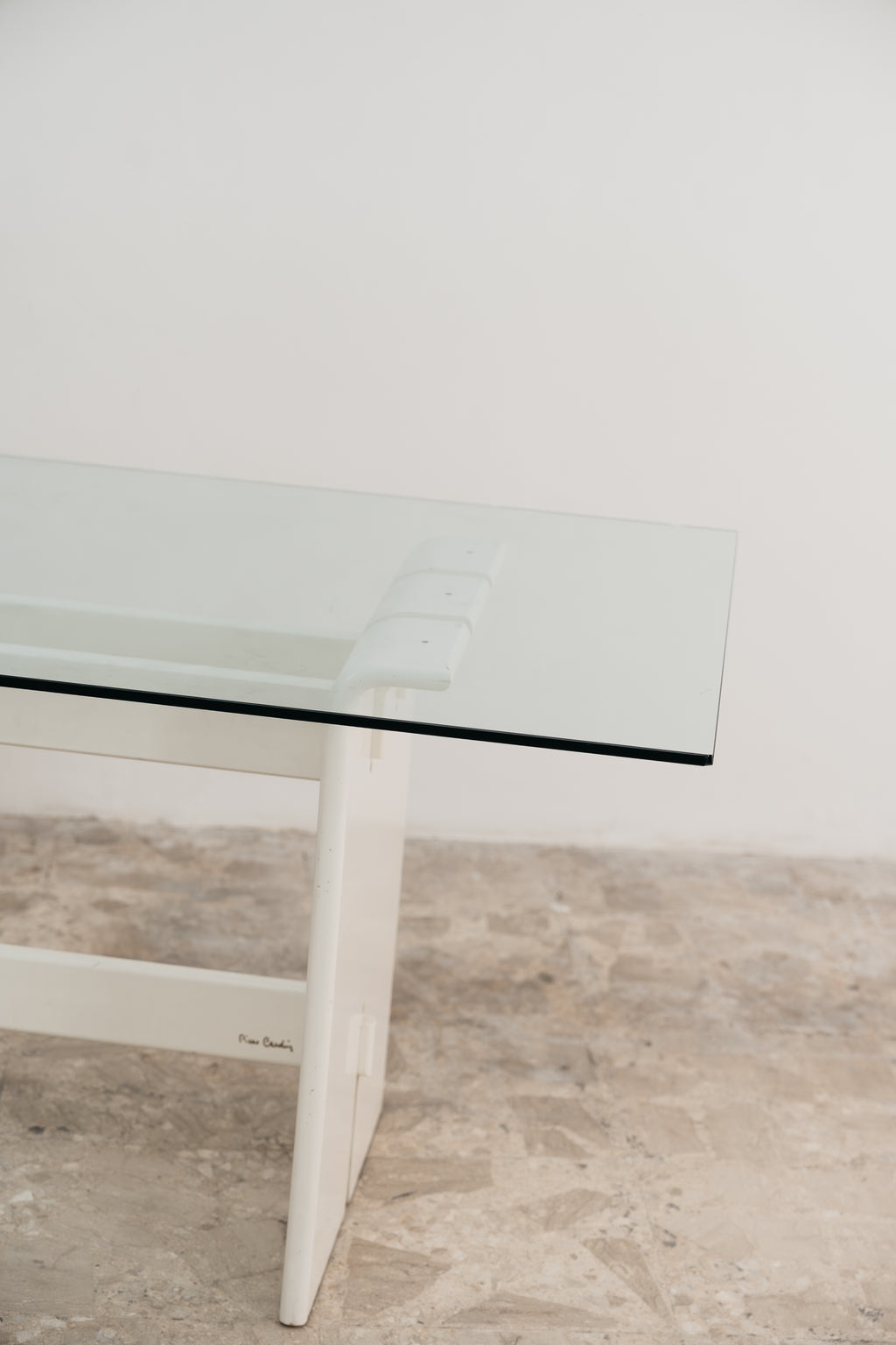 Tavolo Da Pranzo Pierre Cardin Legno E Cristallo Design Anni 70 Modernariato