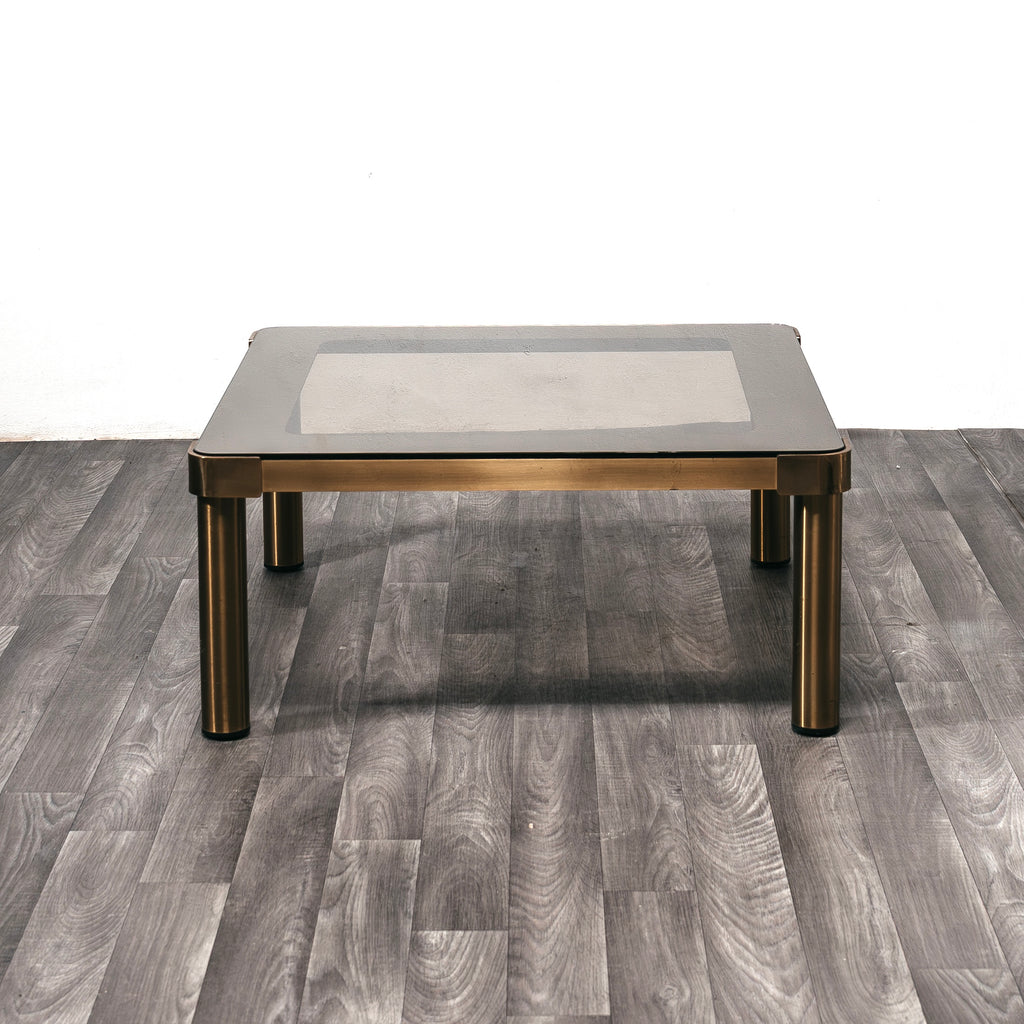 Coffee Table Basso Vintage Ottone Hollywood Regency Anni ‘70