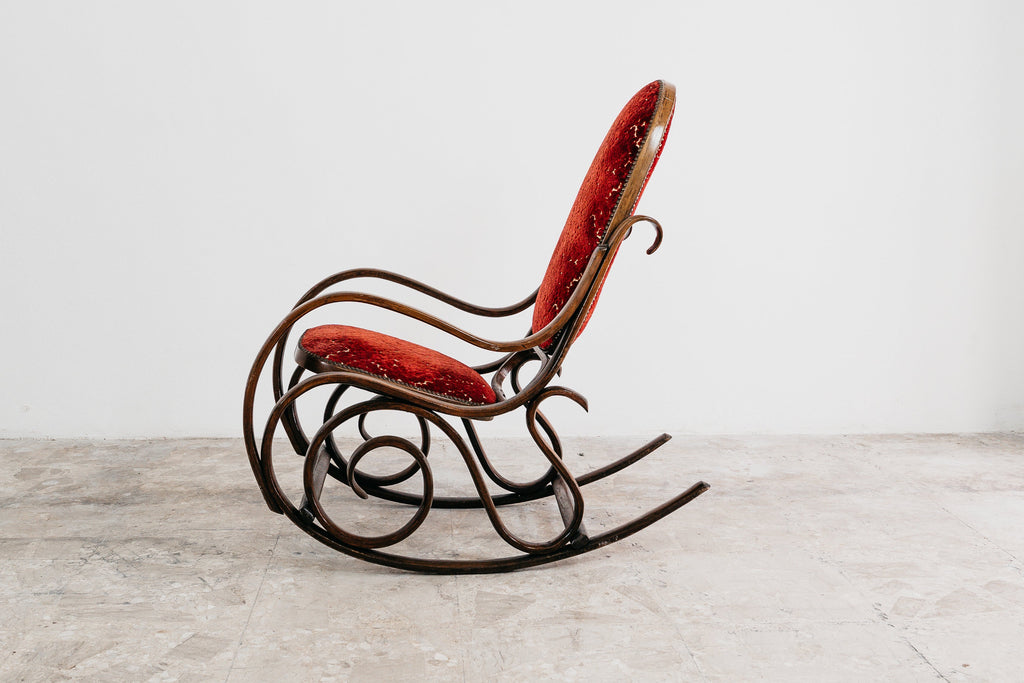 Poltrona A Dondolo Thonet Vintage Mid-Century Design