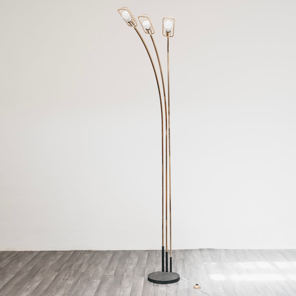 Romeo Rega Attr. Lampada Pavimento Hollywood Regency 1970’s Design Modernariato