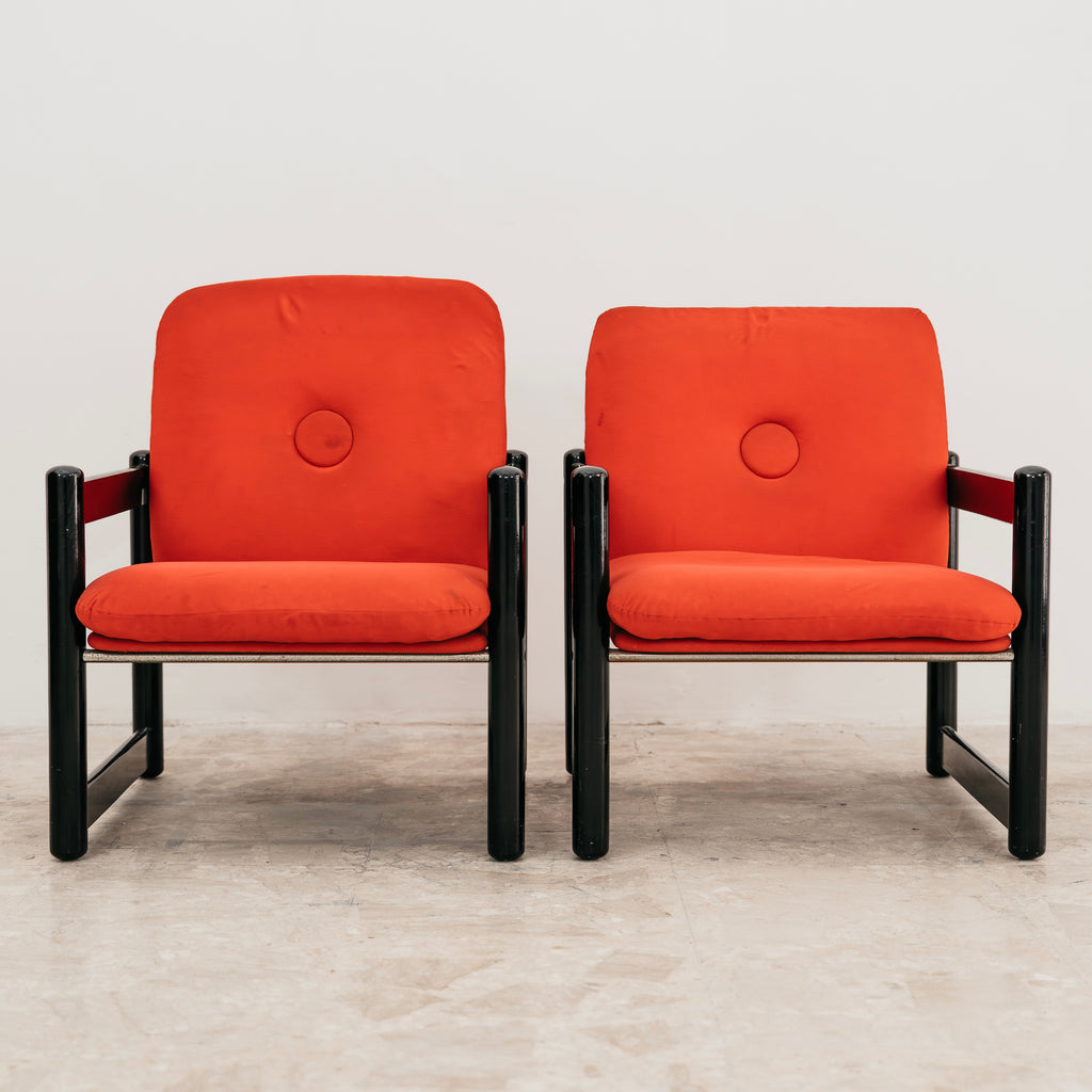Coppia Di Poltrone Schirolli Mod. Pierrot Design Anni ‘80 Modernariato