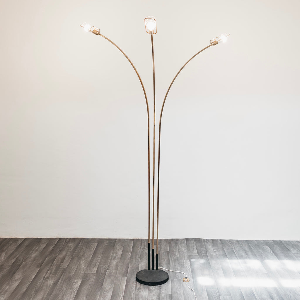 Romeo Rega Attr. Lampada Pavimento Hollywood Regency 1970’s Design Modernariato