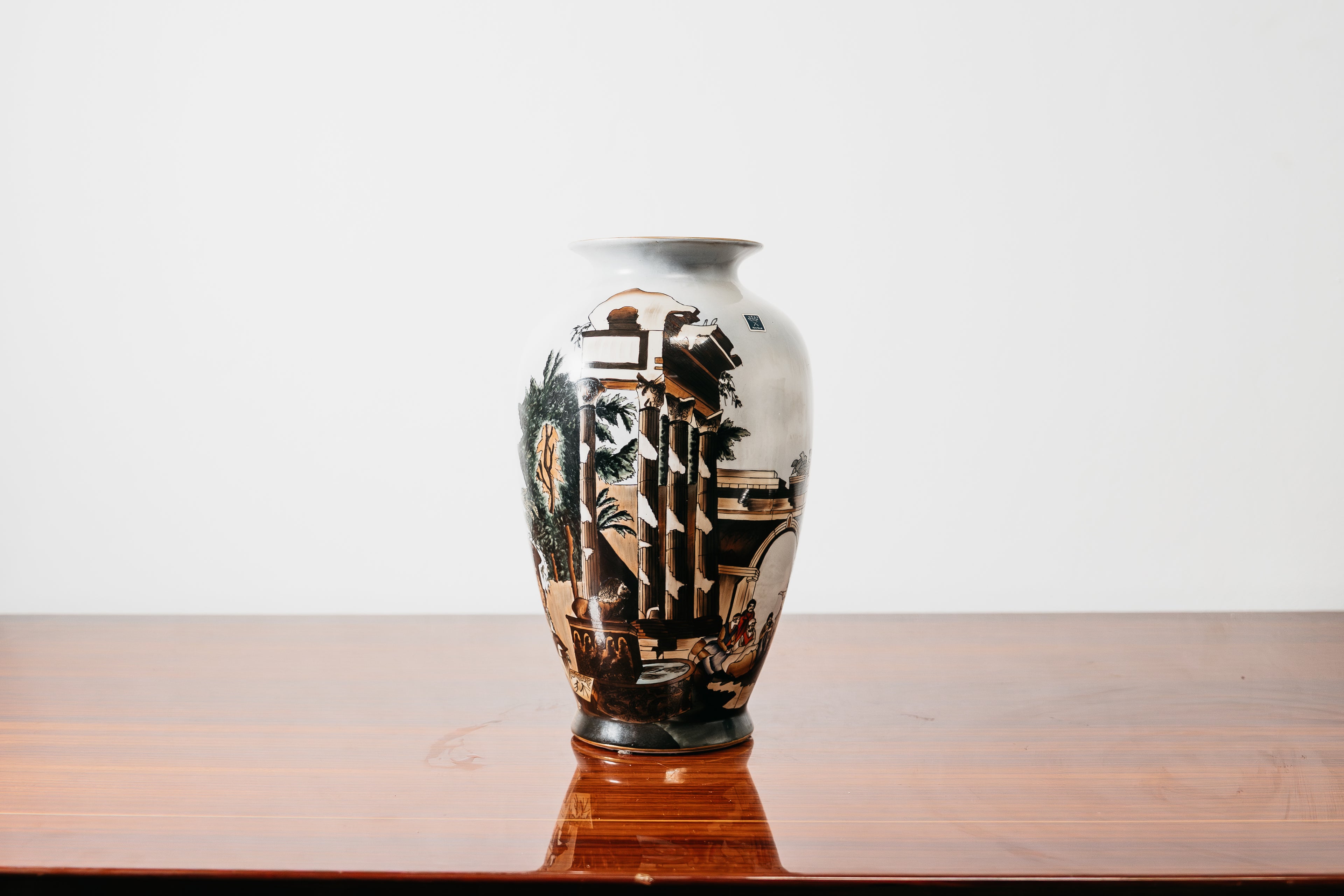 Vaso Ceramica Decoro Vecchia Faenza Rarissimo Anni ‘60 Design Art