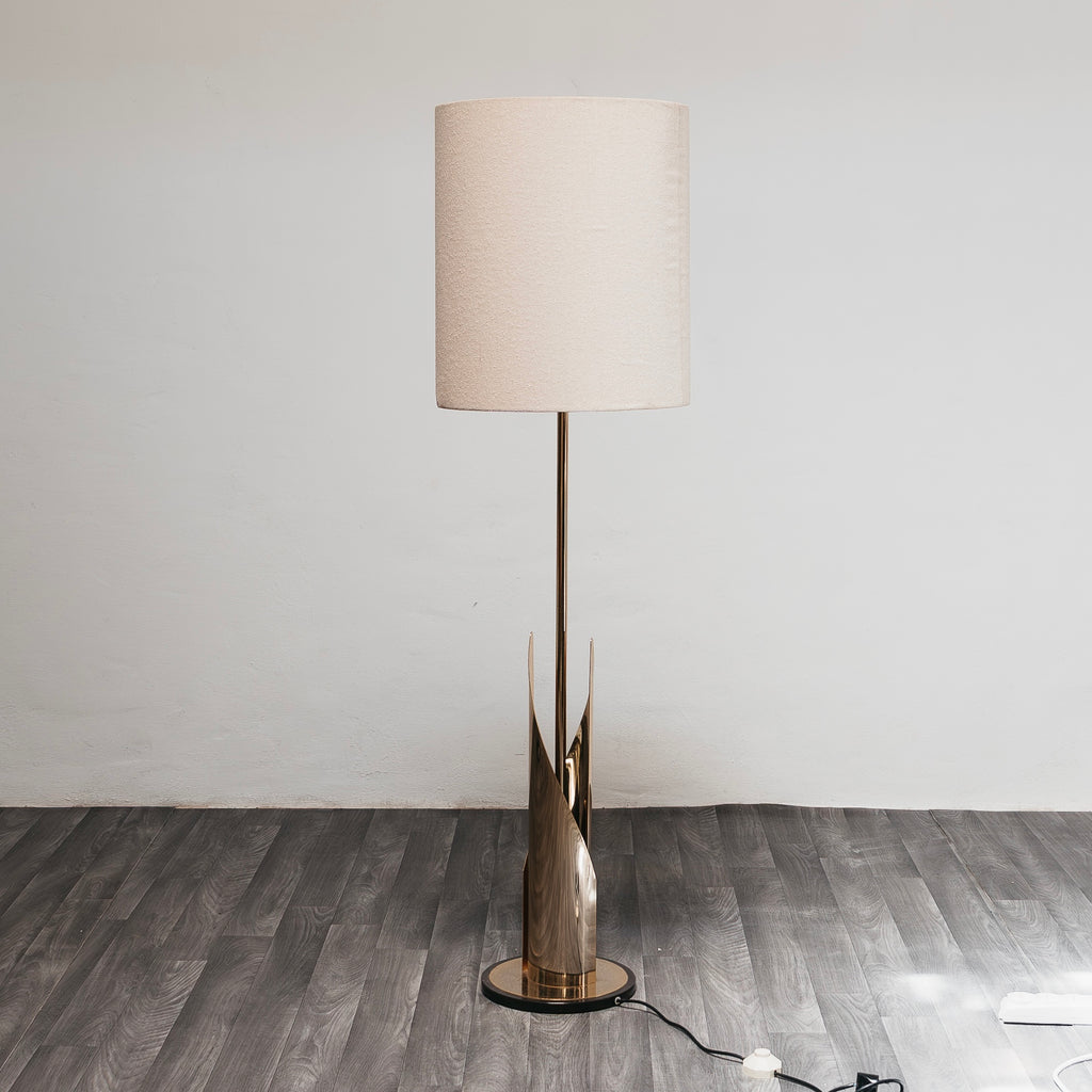 Lampada Da Pavimento Hollywood Regency Anni 70 Design Modernariato