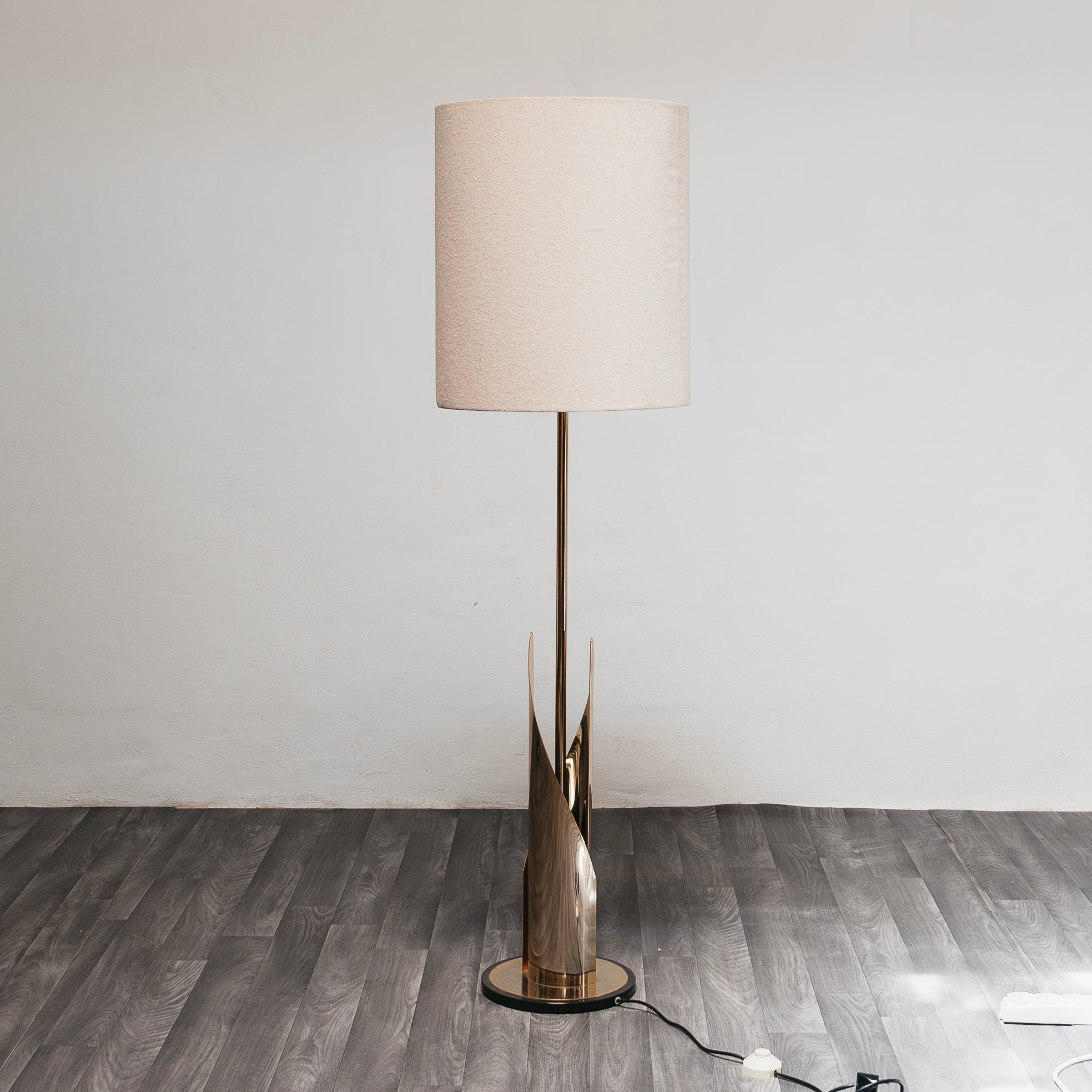 Lampada Da Pavimento Hollywood Regency Anni 70 Design Modernariato