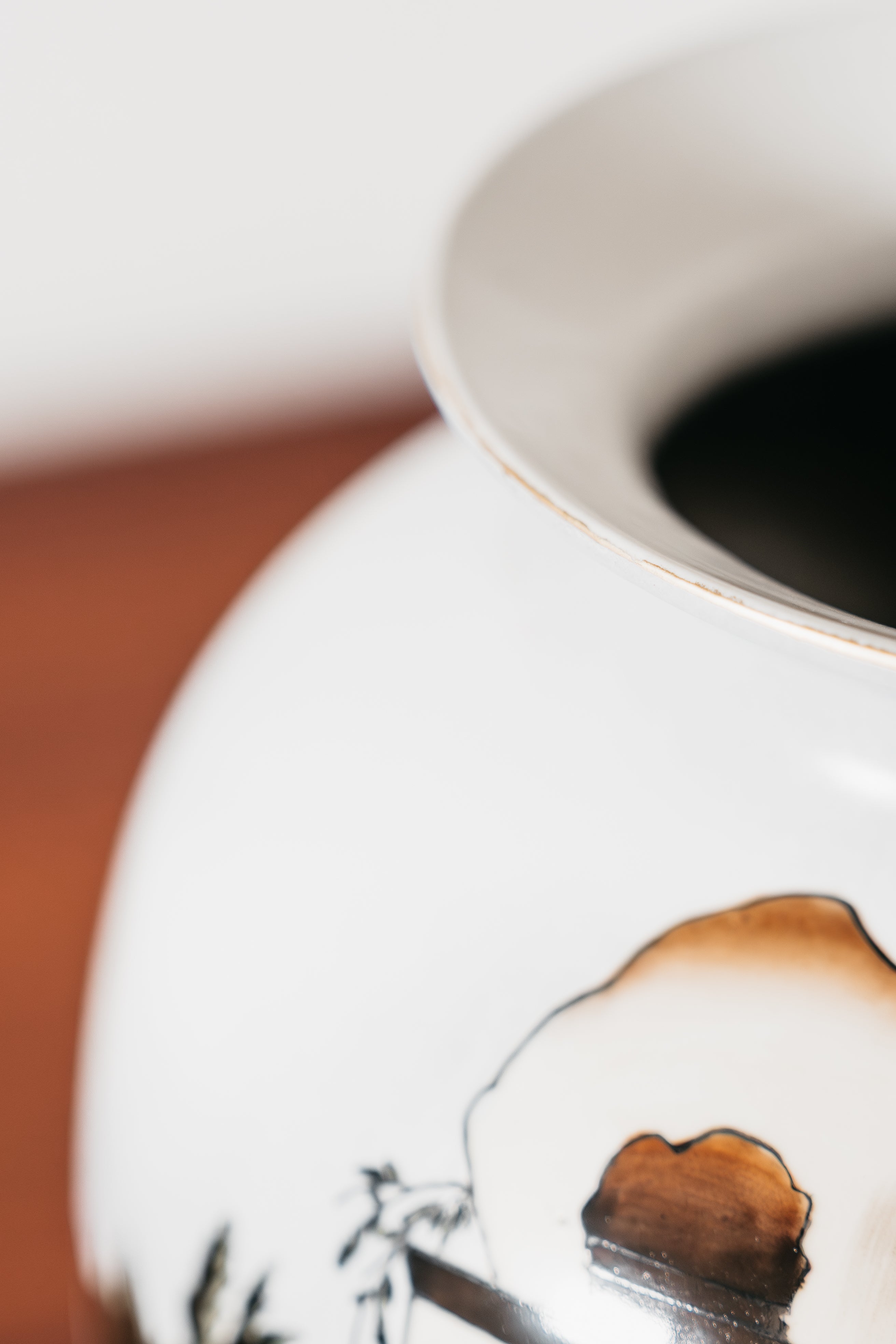 Vaso Ceramica Decoro Vecchia Faenza Rarissimo Anni ‘60 Design Art