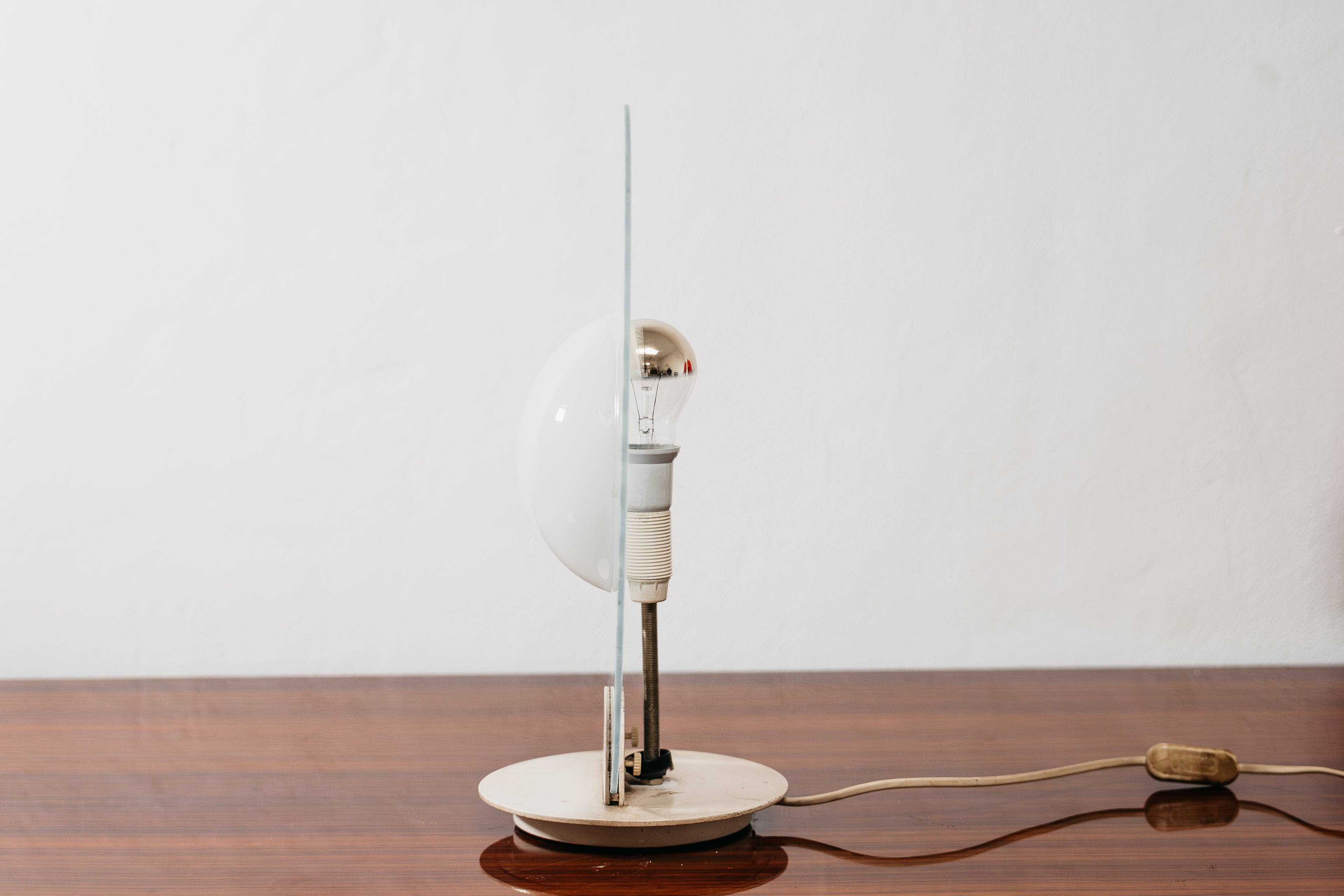 Lampada Di Design Postmoderno in Vetro Anni 80 Vintage