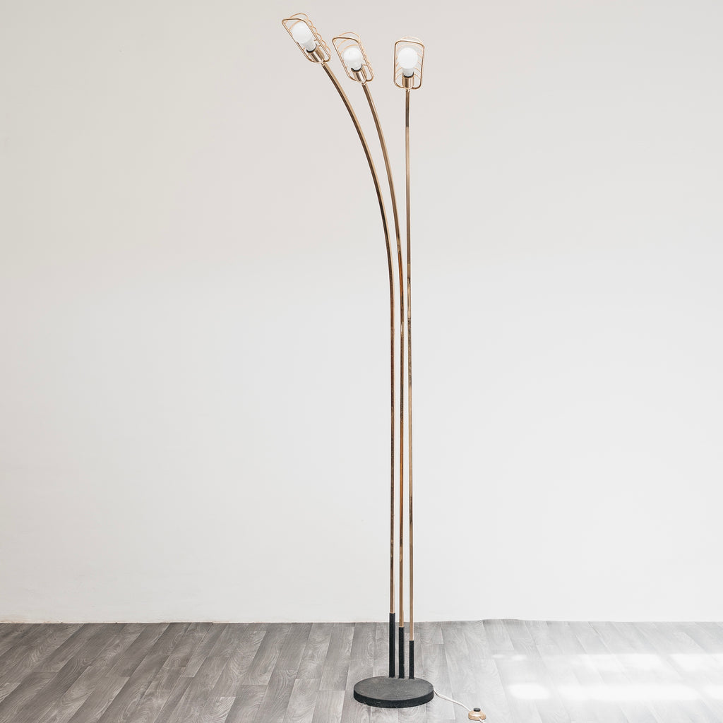 Romeo Rega Attr. Lampada Pavimento Hollywood Regency 1970’s Design Modernariato