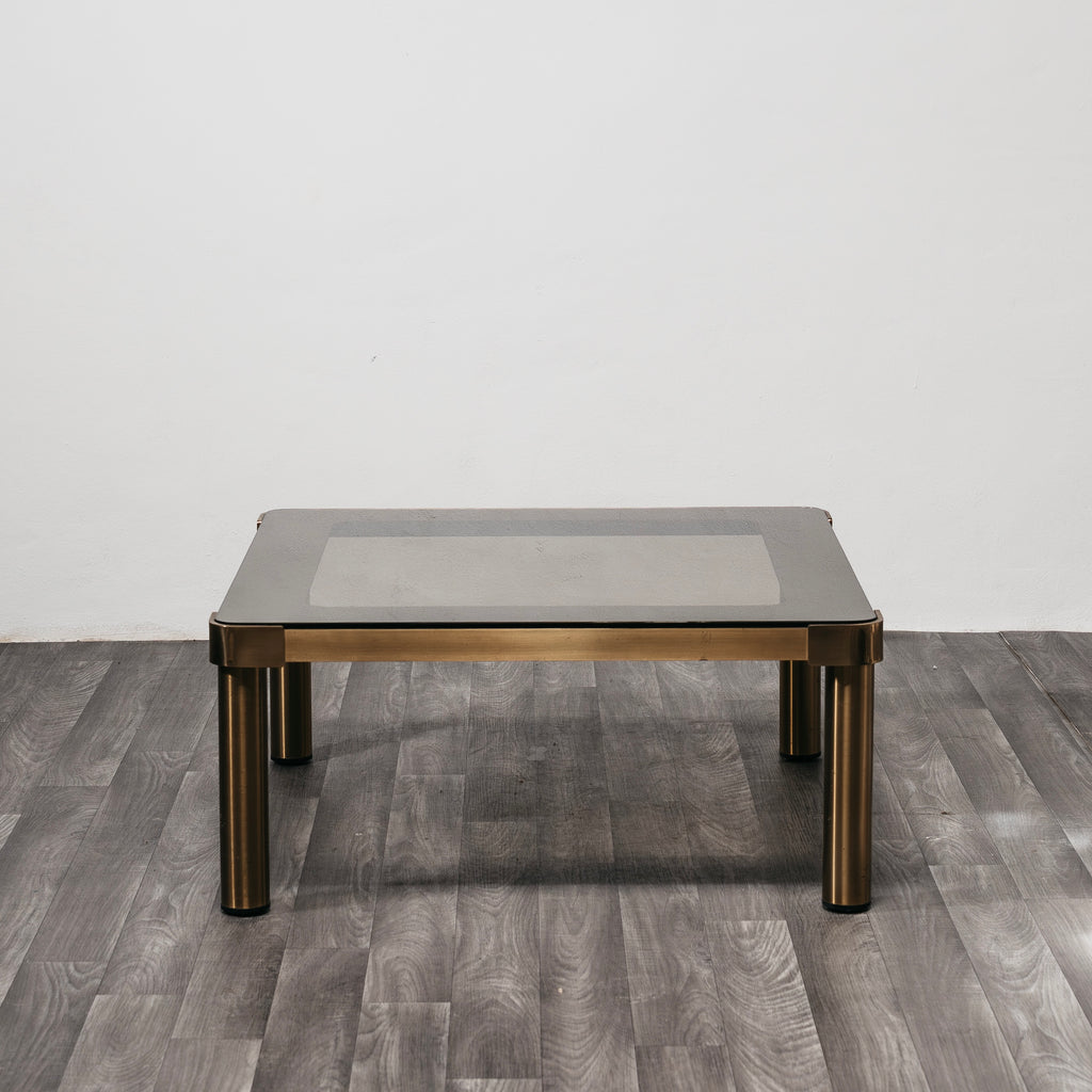 Coffee Table Basso Vintage Ottone Hollywood Regency Anni ‘70