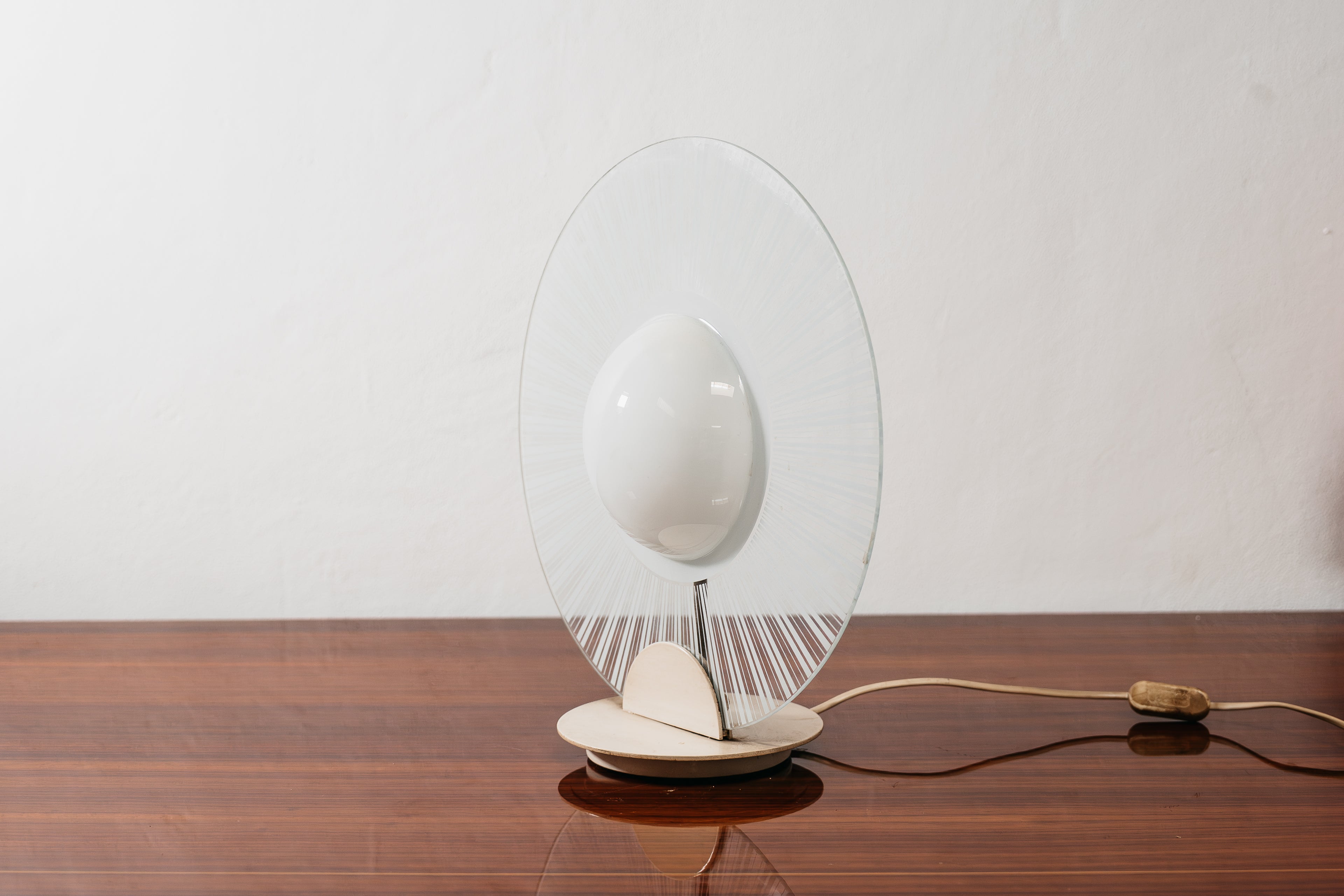 Lampada Di Design Postmoderno in Vetro Anni 80 Vintage