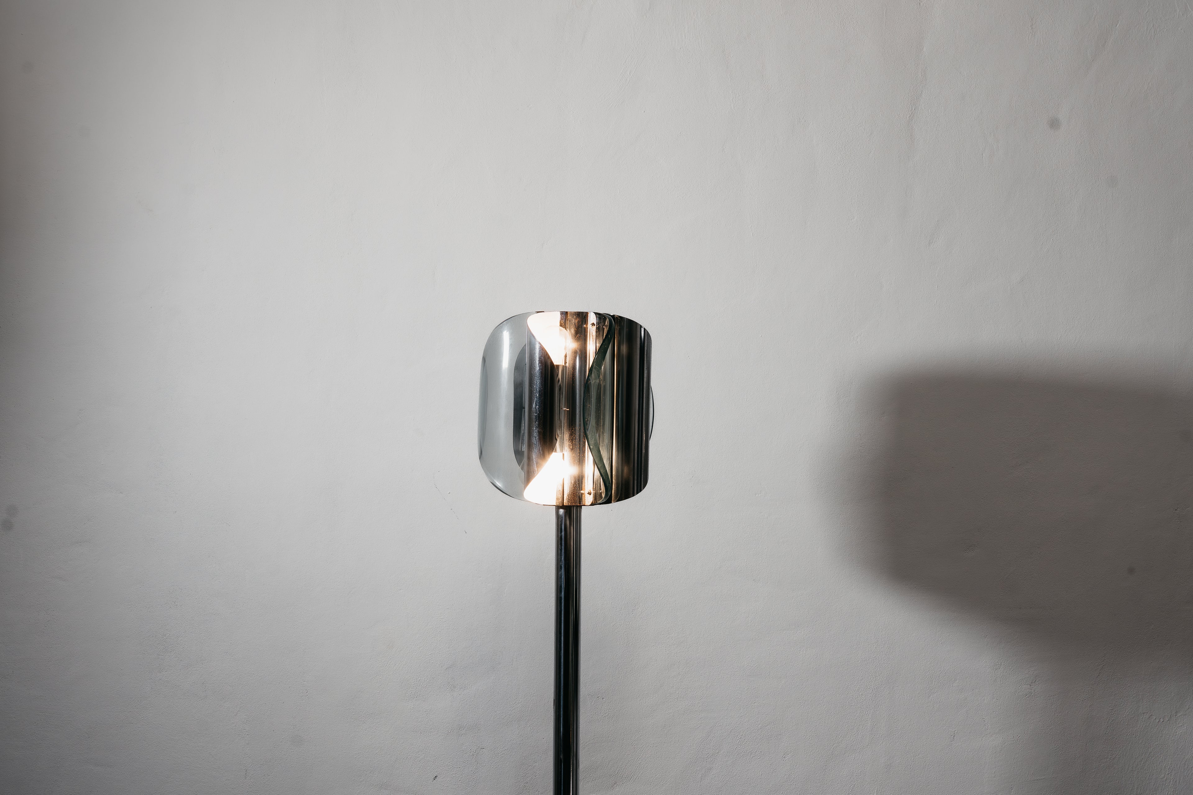 Lampada Da Pavimento Stile Fontana Arte Vintage Design 1970’s Modernariato