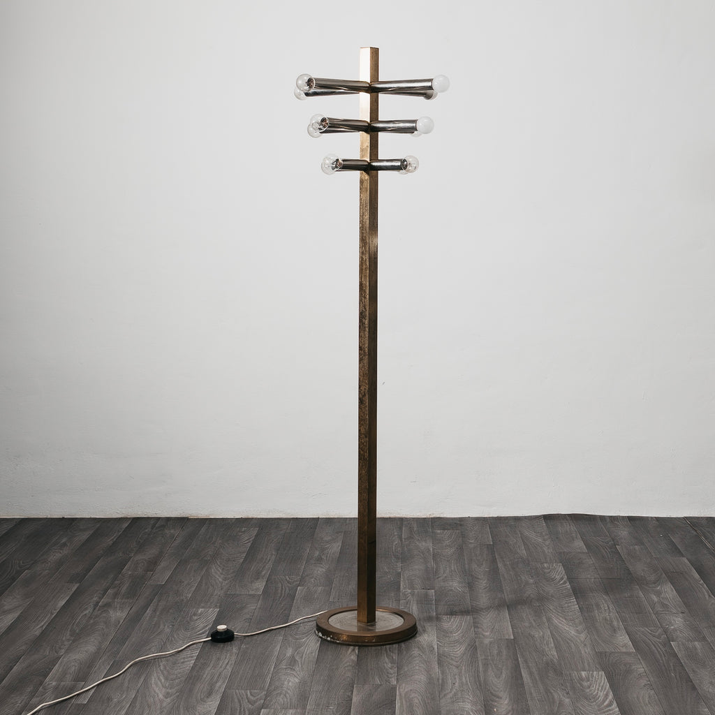 Lampada Da Pavimento Hollywood Regency Design 1970’s